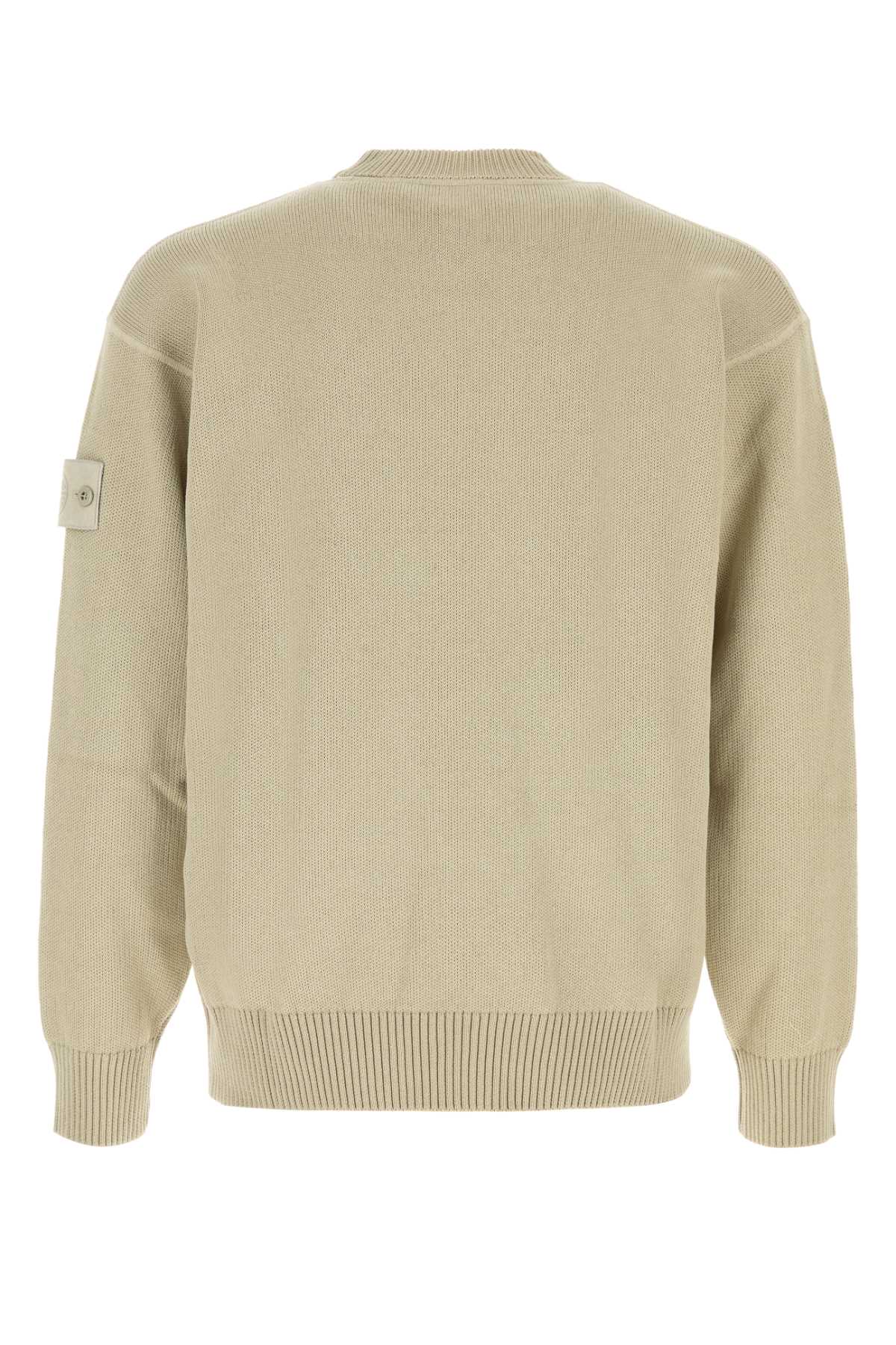 Stone Island Men Beige Cotton Blend Sweater STONE ISLAND