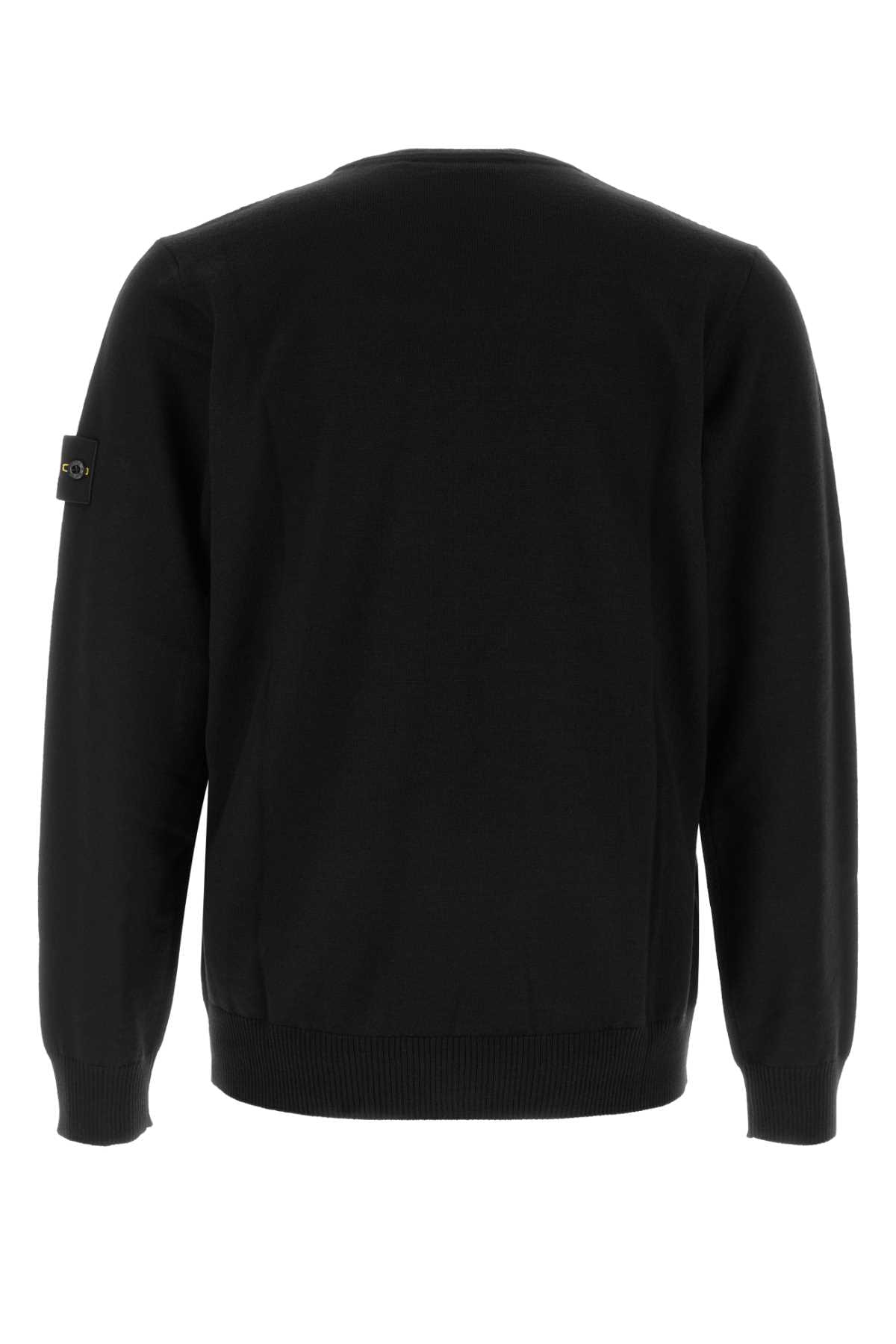 Stone Island Men Black Wool Sweater STONE ISLAND