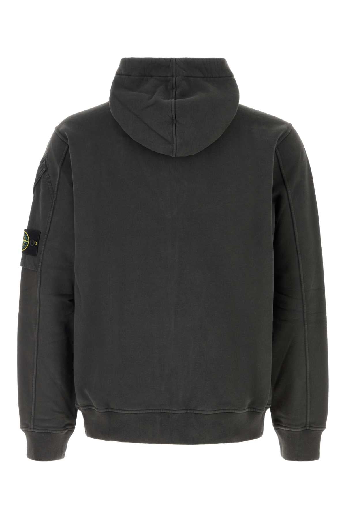Stone Island Men Dark Grey Cotton Sweatshirt STONE ISLAND