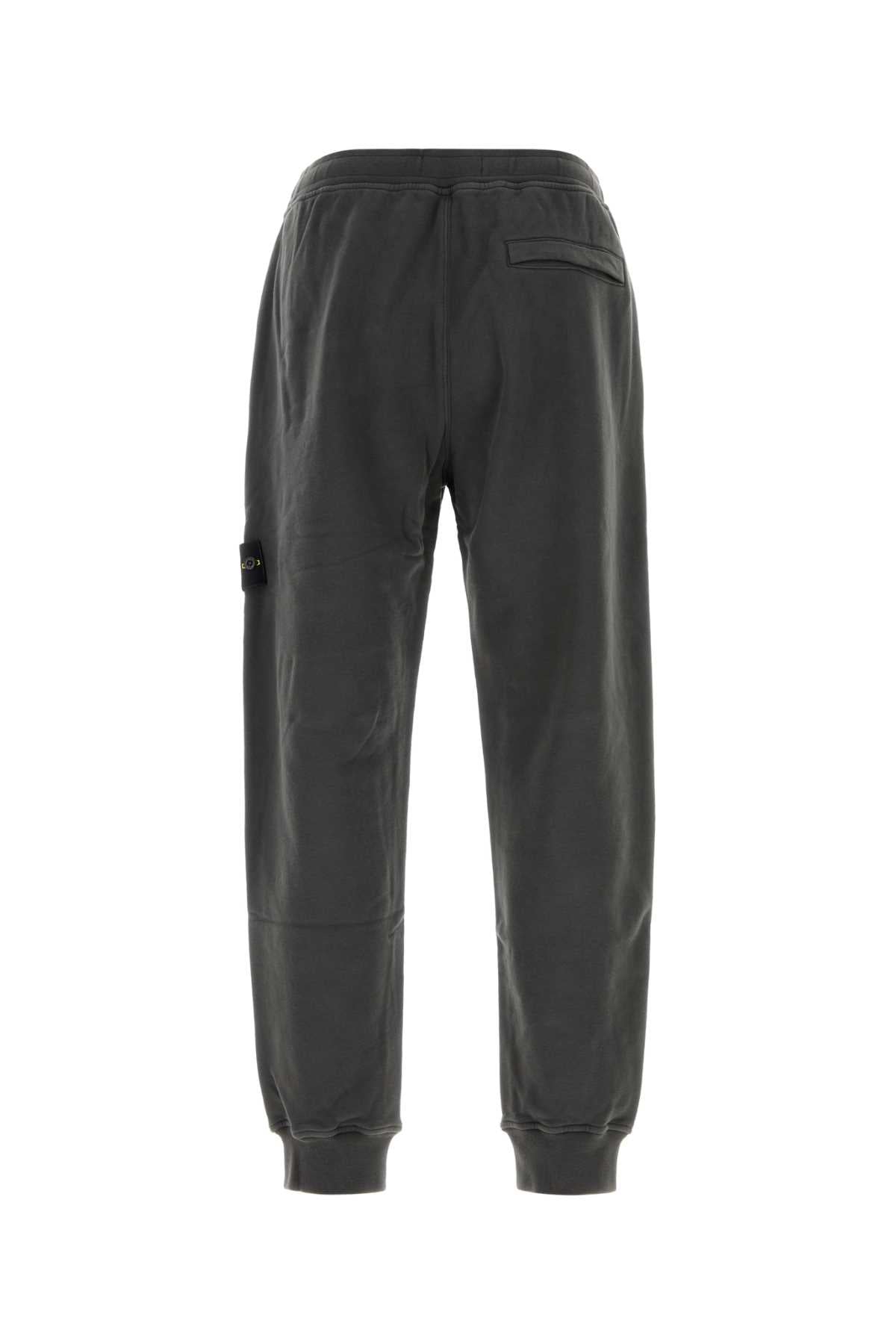 Stone Island Men Charcoal Cotton Joggers STONE ISLAND