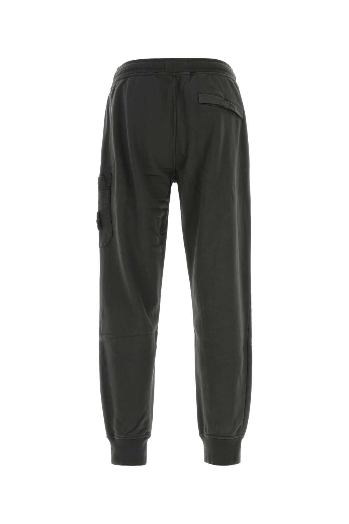 Stone Island Men Charcoal Cotton Joggers STONE ISLAND
