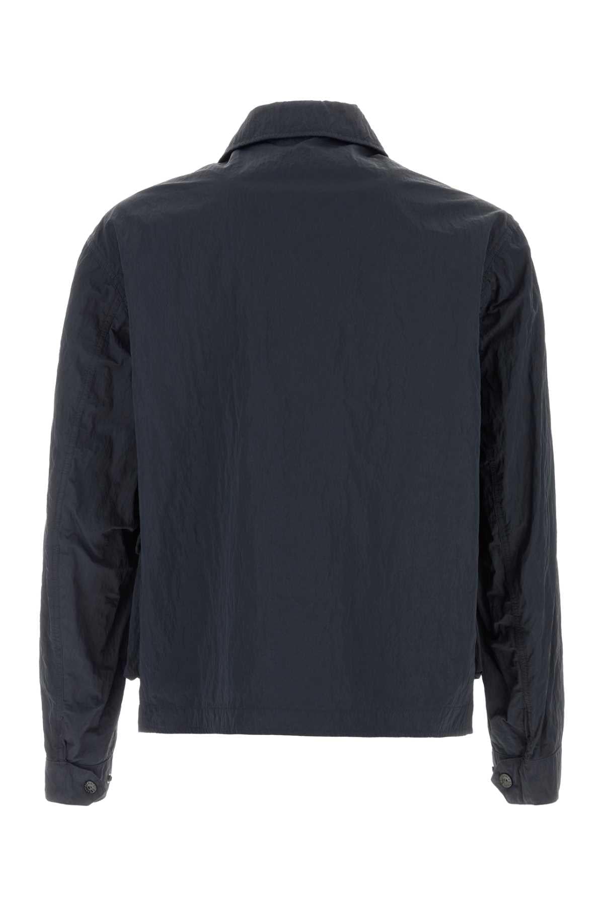Stone Island Men Dark Blue Nylon Windbreaker STONE ISLAND
