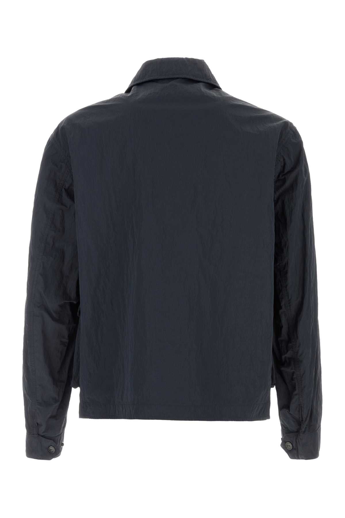 Stone Island Men Dark Blue Nylon Windbreaker STONE ISLAND