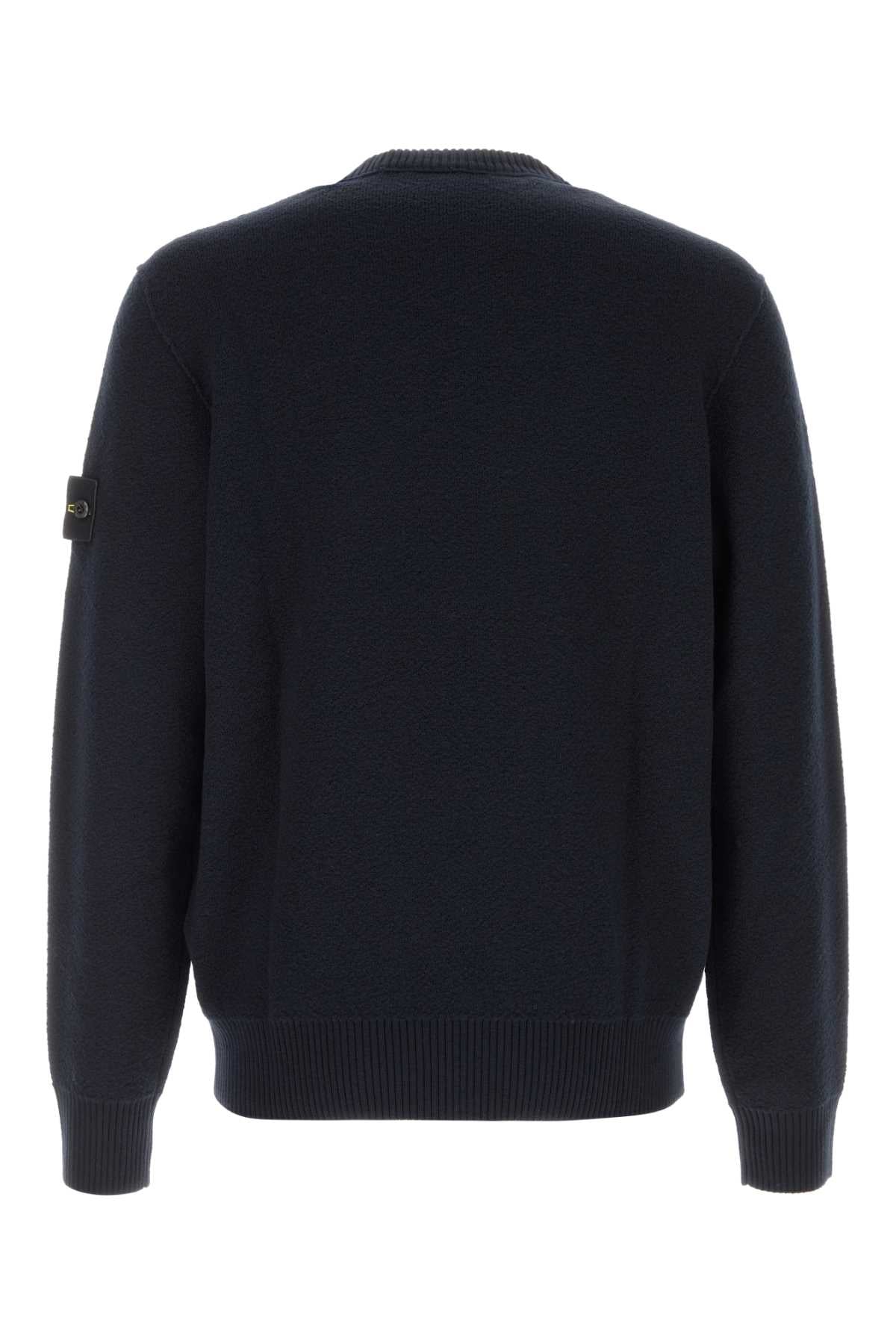 Stone Island Men Midnight Blue Wool Sweater STONE ISLAND