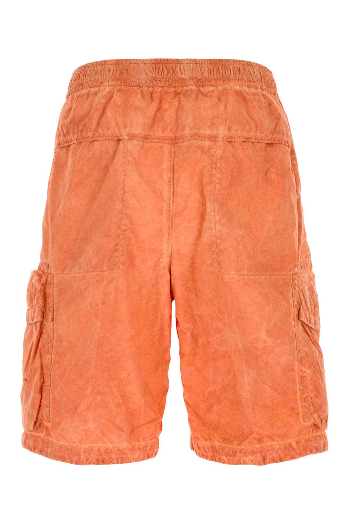 Stone Island Men Orange Nylon Bermuda Shorts STONE ISLAND