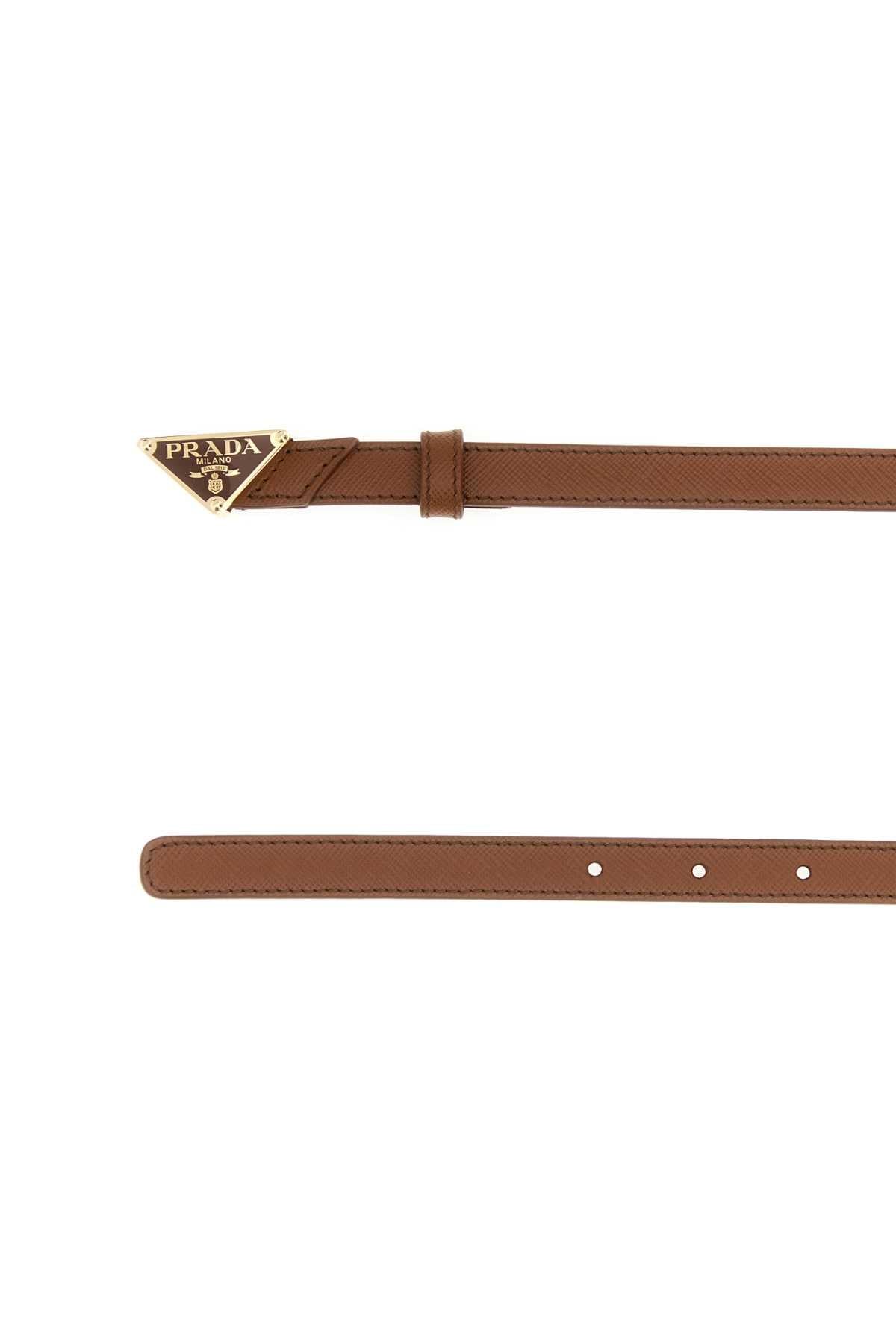 Prada Women Camel Leather Belt PRADA