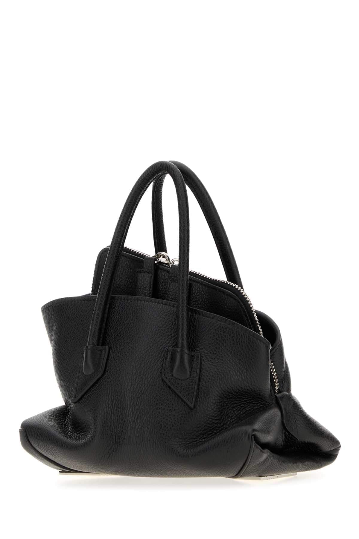 The Attico Women Black Leather Mini La Passeggiata Handbag THE ATTICO