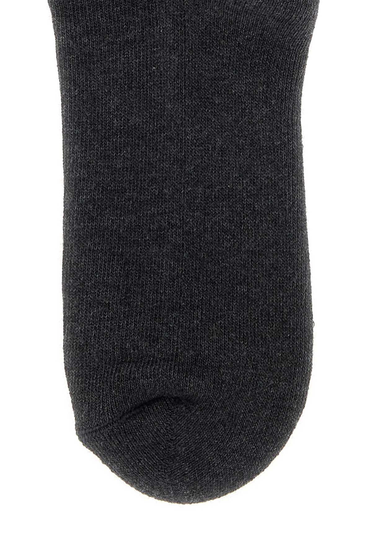 The Attico Women Dark Grey Stretch Cotton Blend Socks THE ATTICO