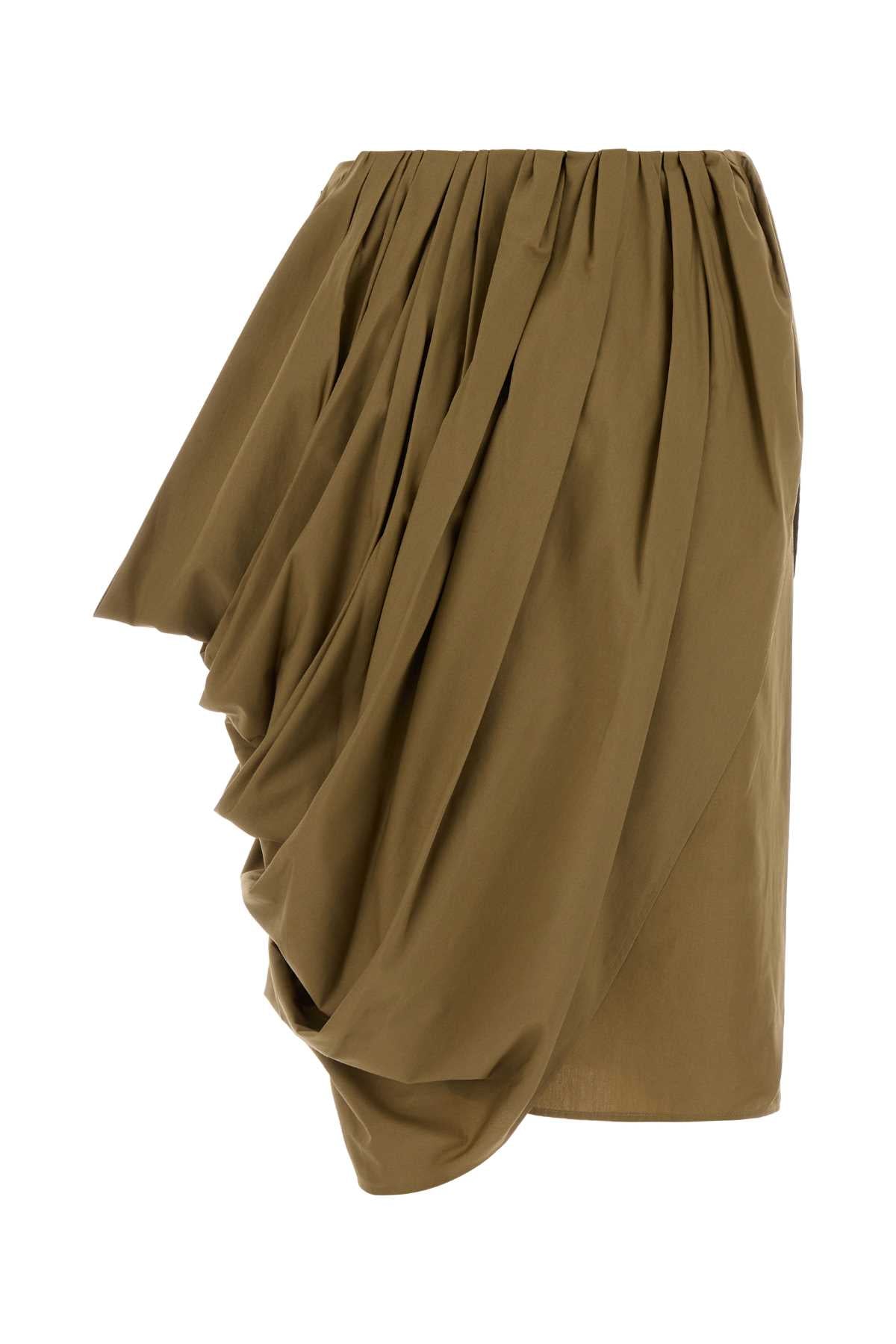 Chloe Women Khaki Poplin Skirt CHLOE