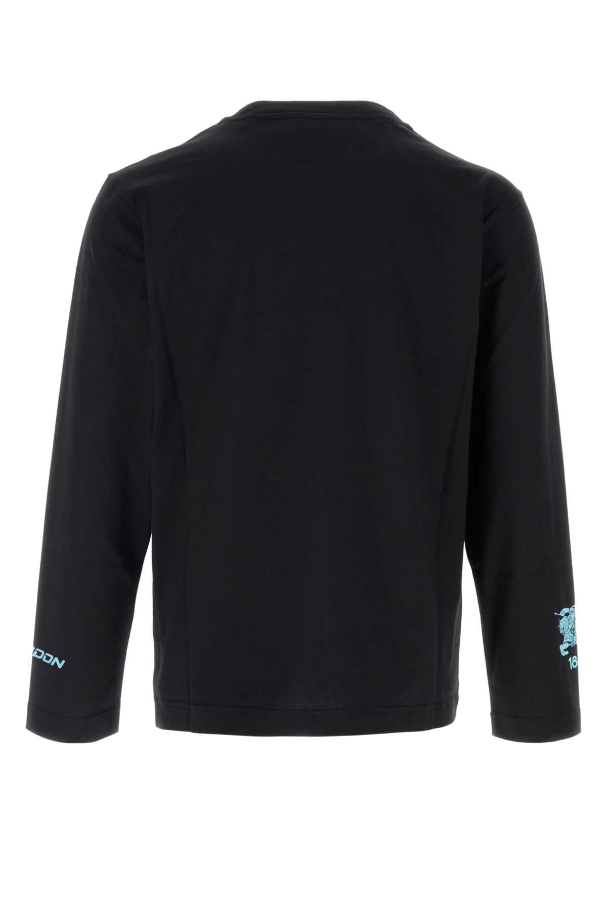 Burberry Men Black Cotton T-Shirt BURBERRY