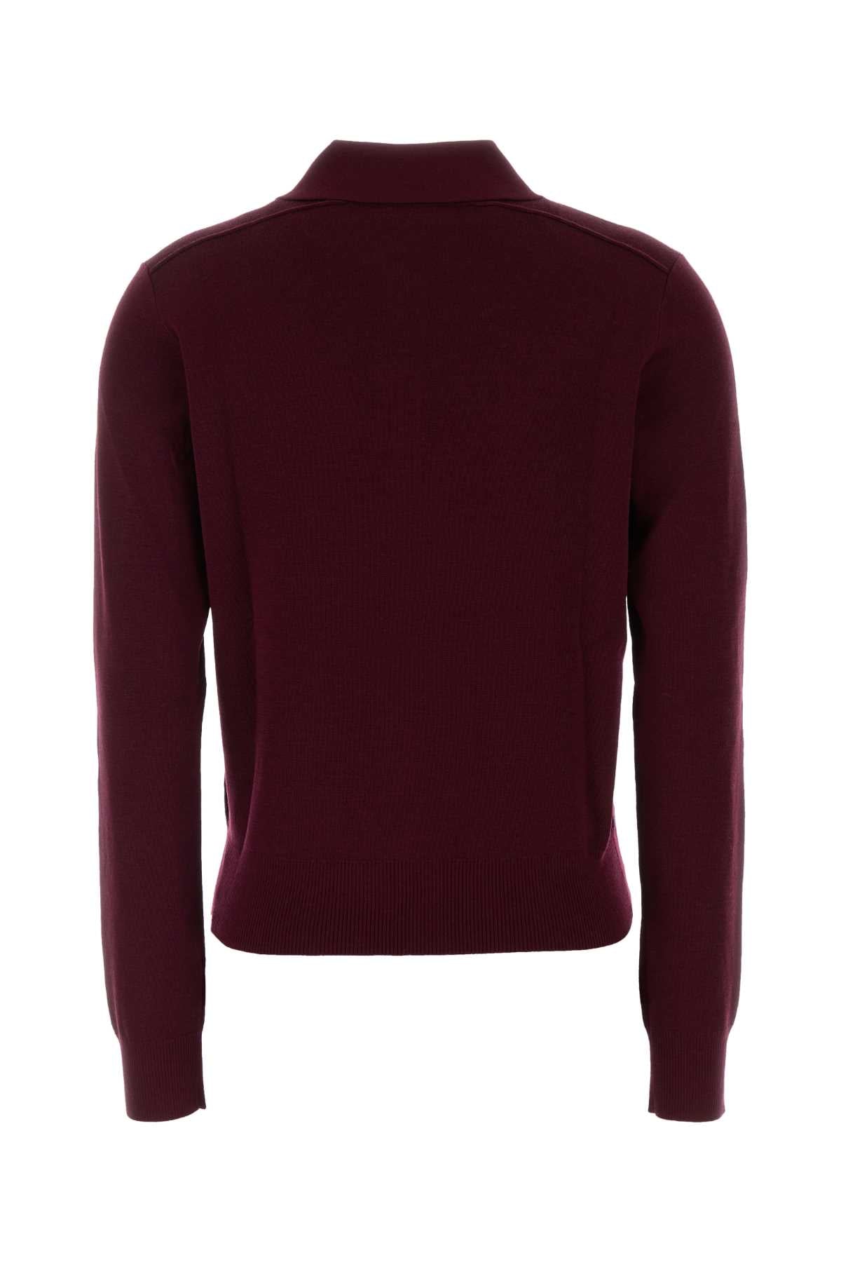 Burberry Women Grape Wool Polo Shirt BURBERRY