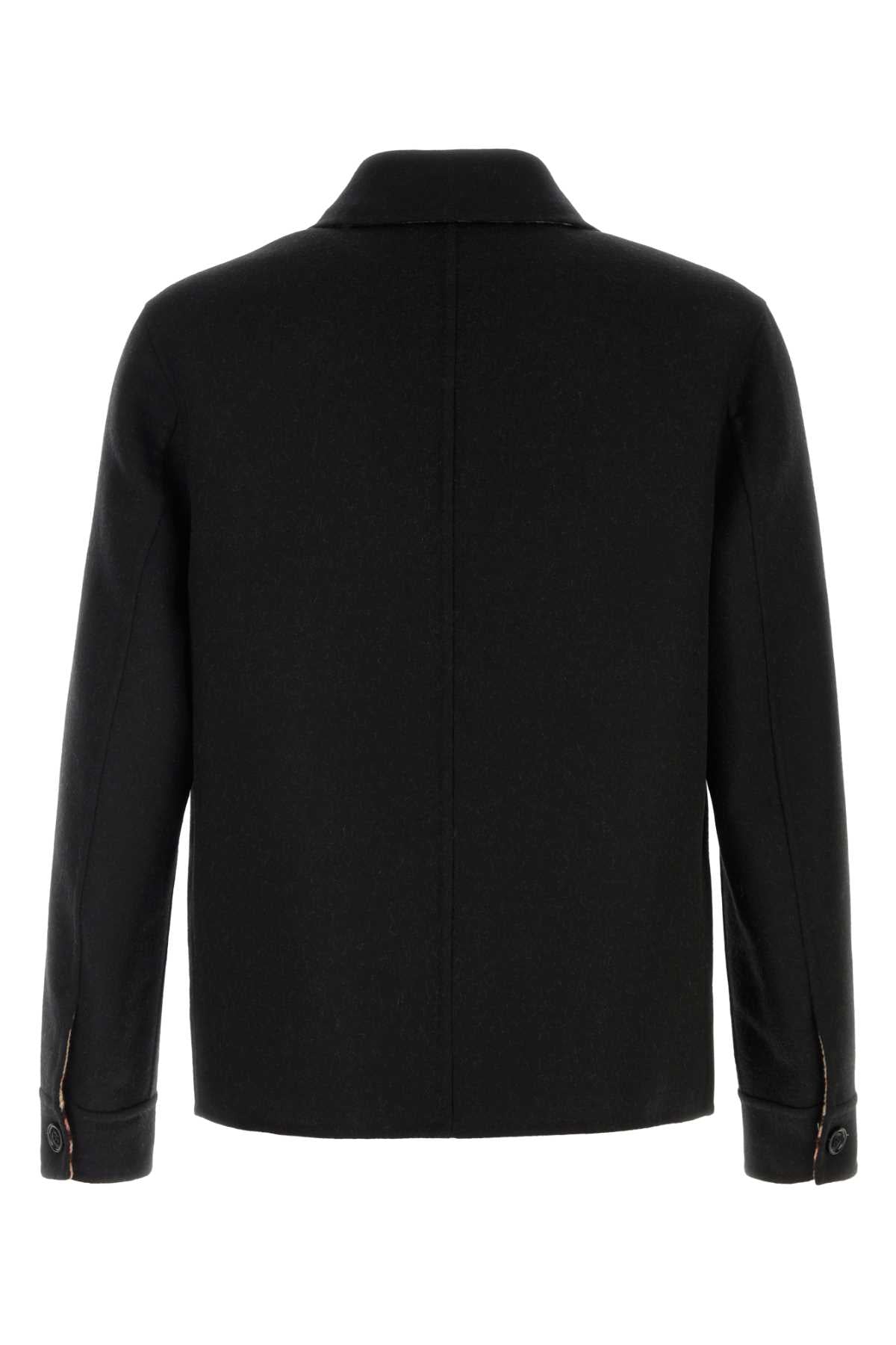 Burberry Men Black Wool Jacket BURBERRY