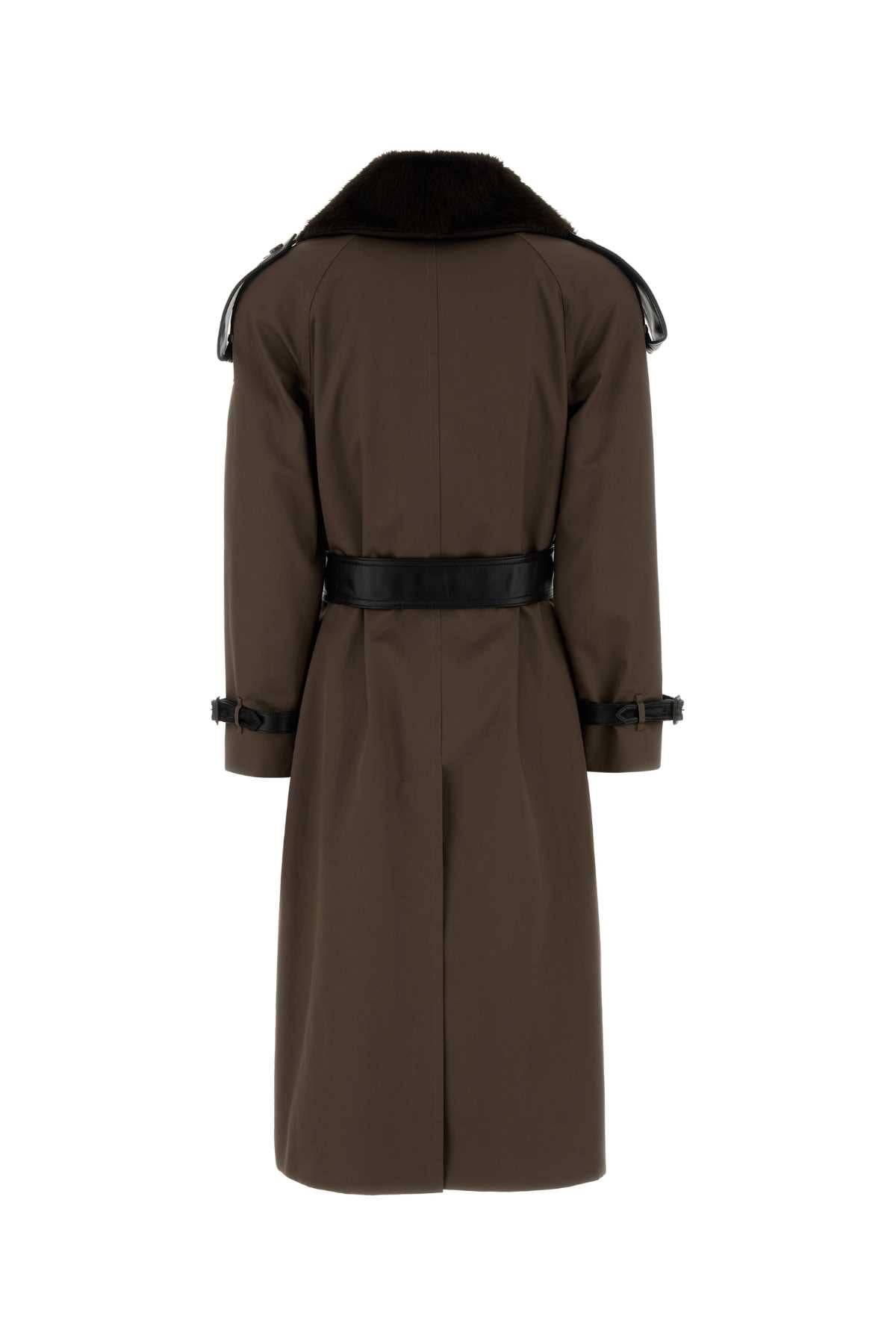 Burberry Women Brown Gabardine Roseville Trench Coat BURBERRY