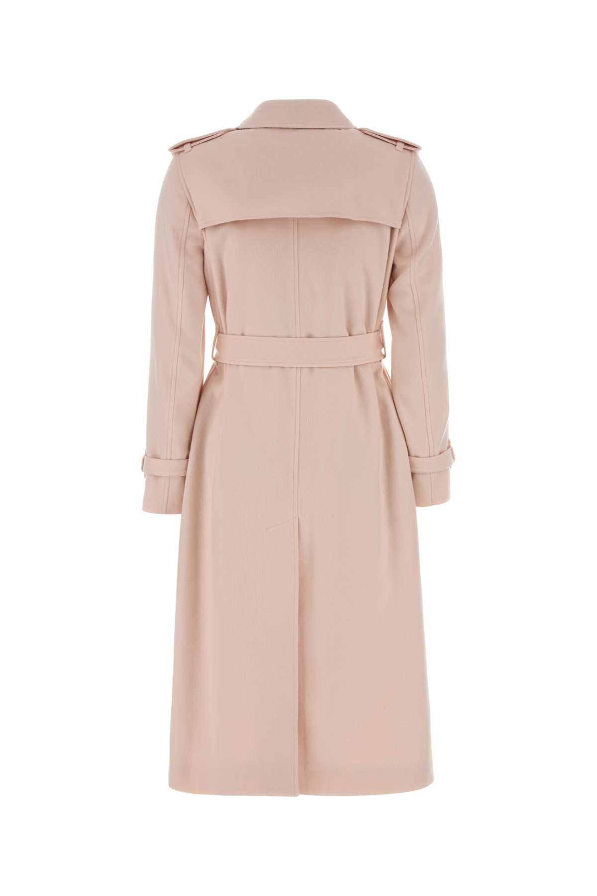Burberry Women Pastel Pink Cashmere Coat BURBERRY