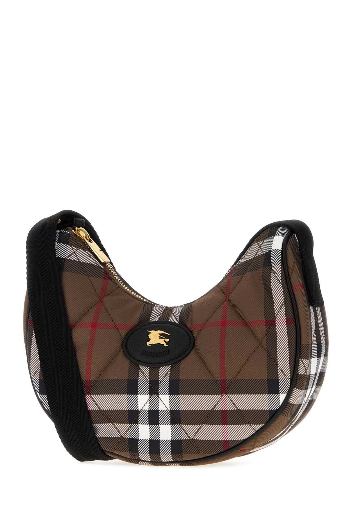 Burberry Women Embroidered Canvas Horseshoe Crossbody Bag BURBERRY