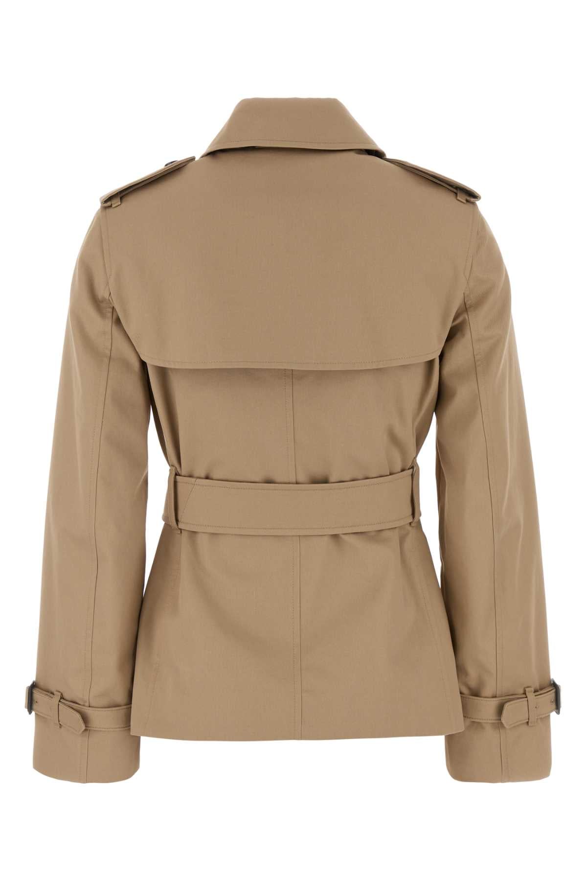 Burberry Women Beige Gabardine Lakefield Trench Coat BURBERRY