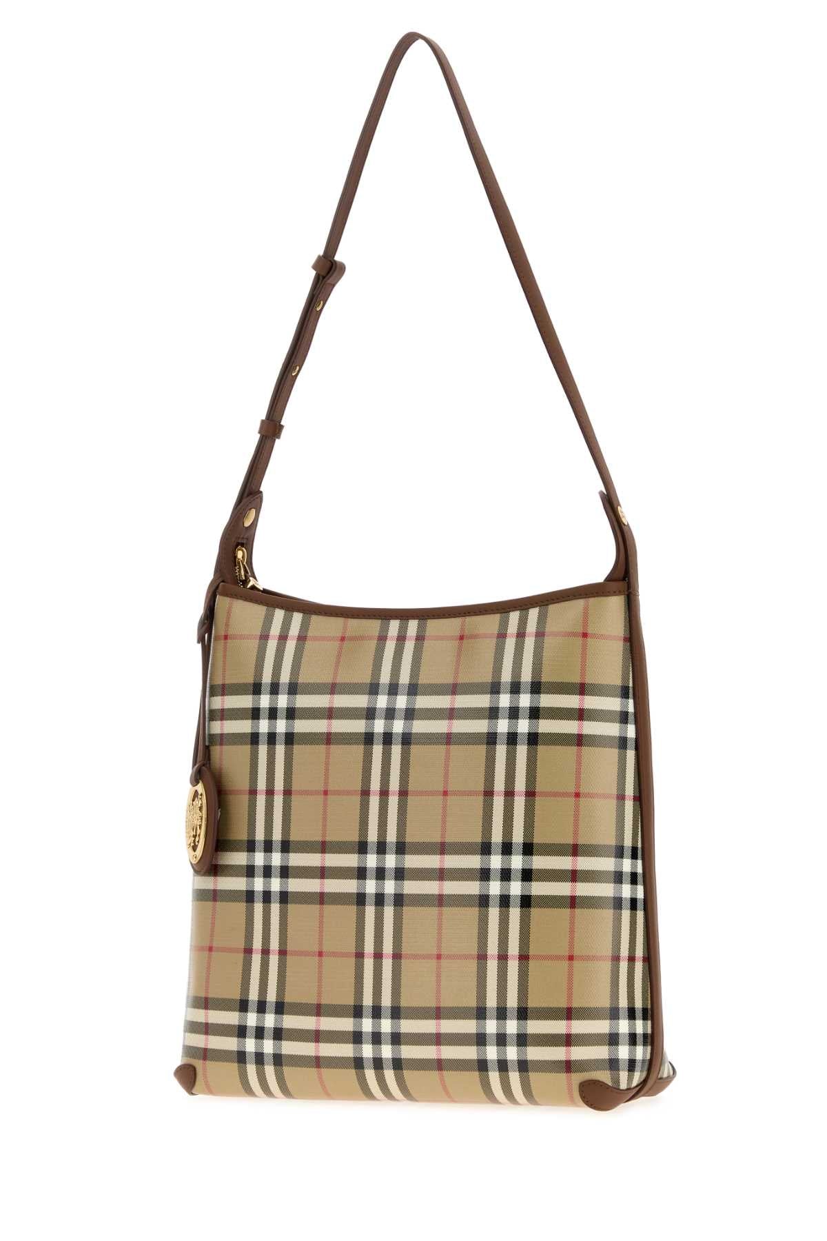 Burberry Women Printed Canvas Small Check Shoulder Bag BURBERRY