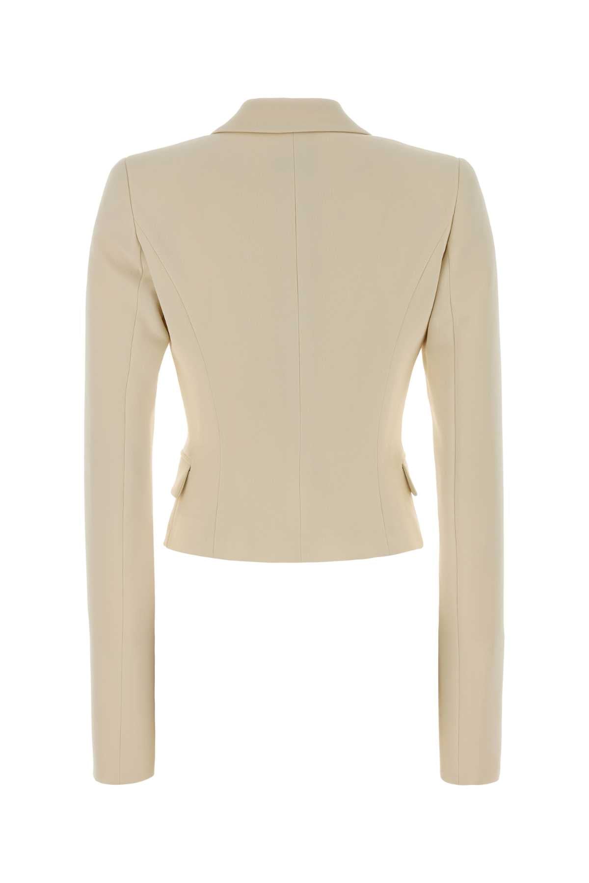 The Andamane Women Cream Crepe Zefira Blazer THE ANDAMANE