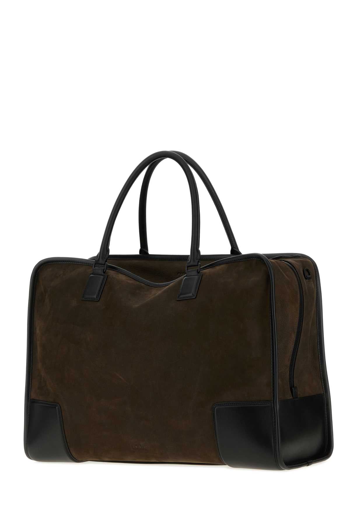Loewe Men Khaki Nubuck Amazona 180 Travel Bag LOEWE