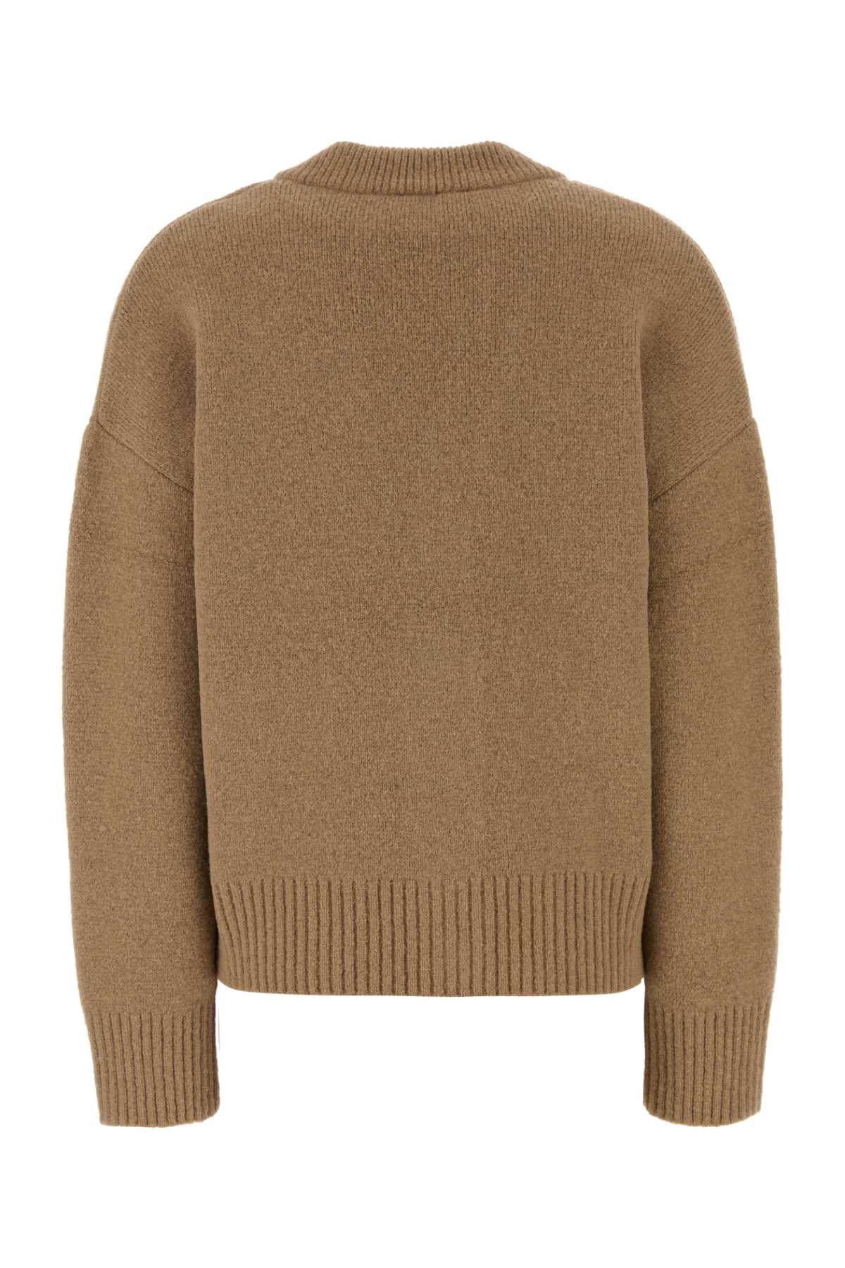 Ami Women Camel Alpaca Blend Cardigan AMI PARIS