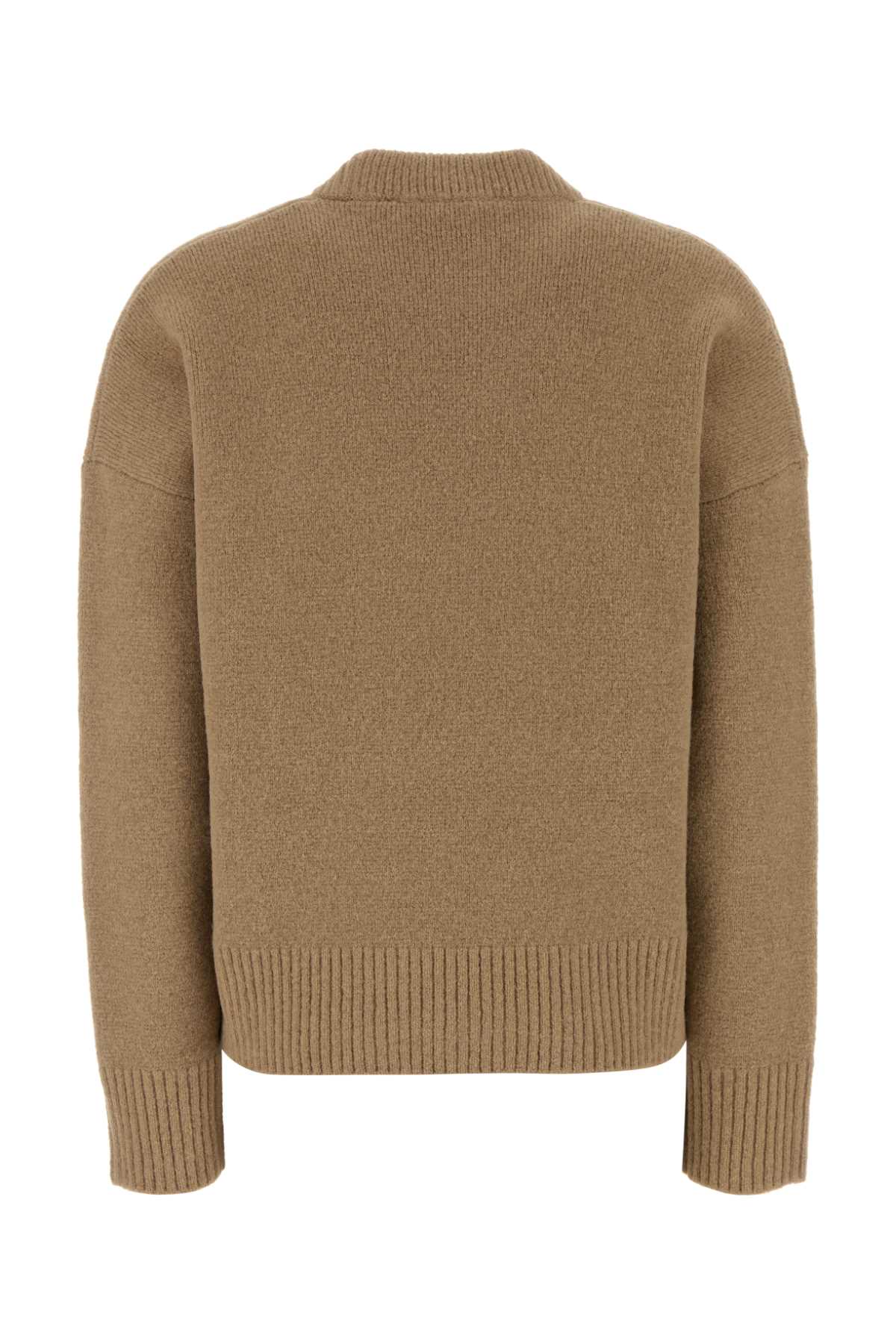 Ami Women Camel Stretch Alpaca Blend Sweater AMI PARIS