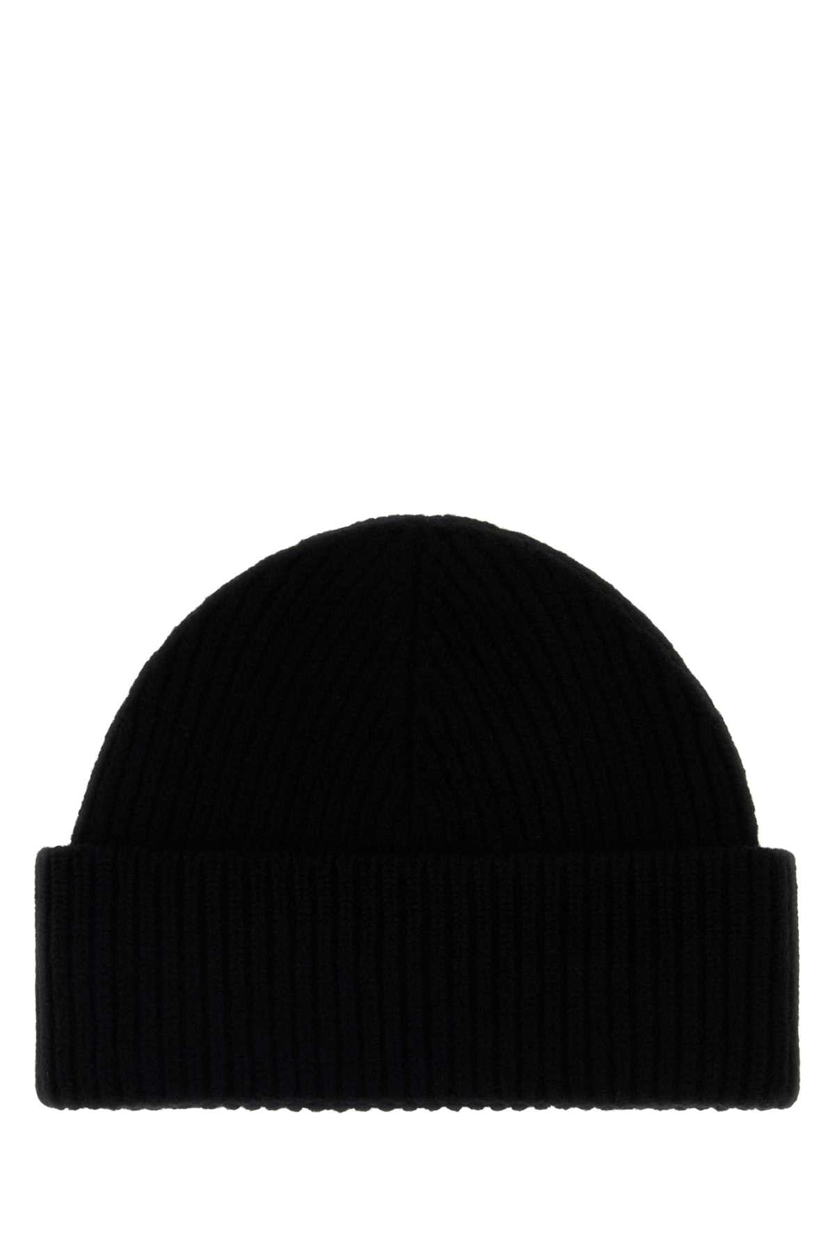 Ami Women Black Wool Beanie Hat AMI PARIS