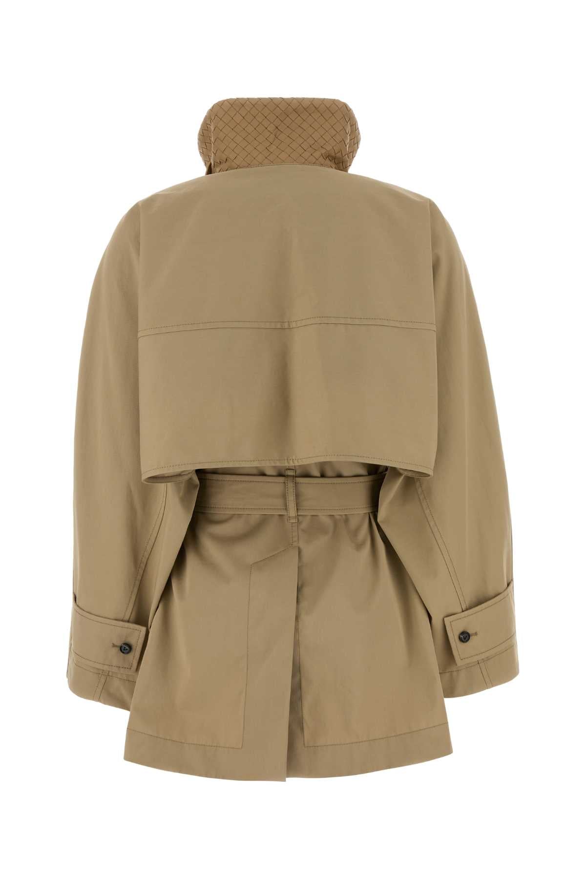 Bottega Veneta Women Beige Cotton Trench Coat BOTTEGA VENETA