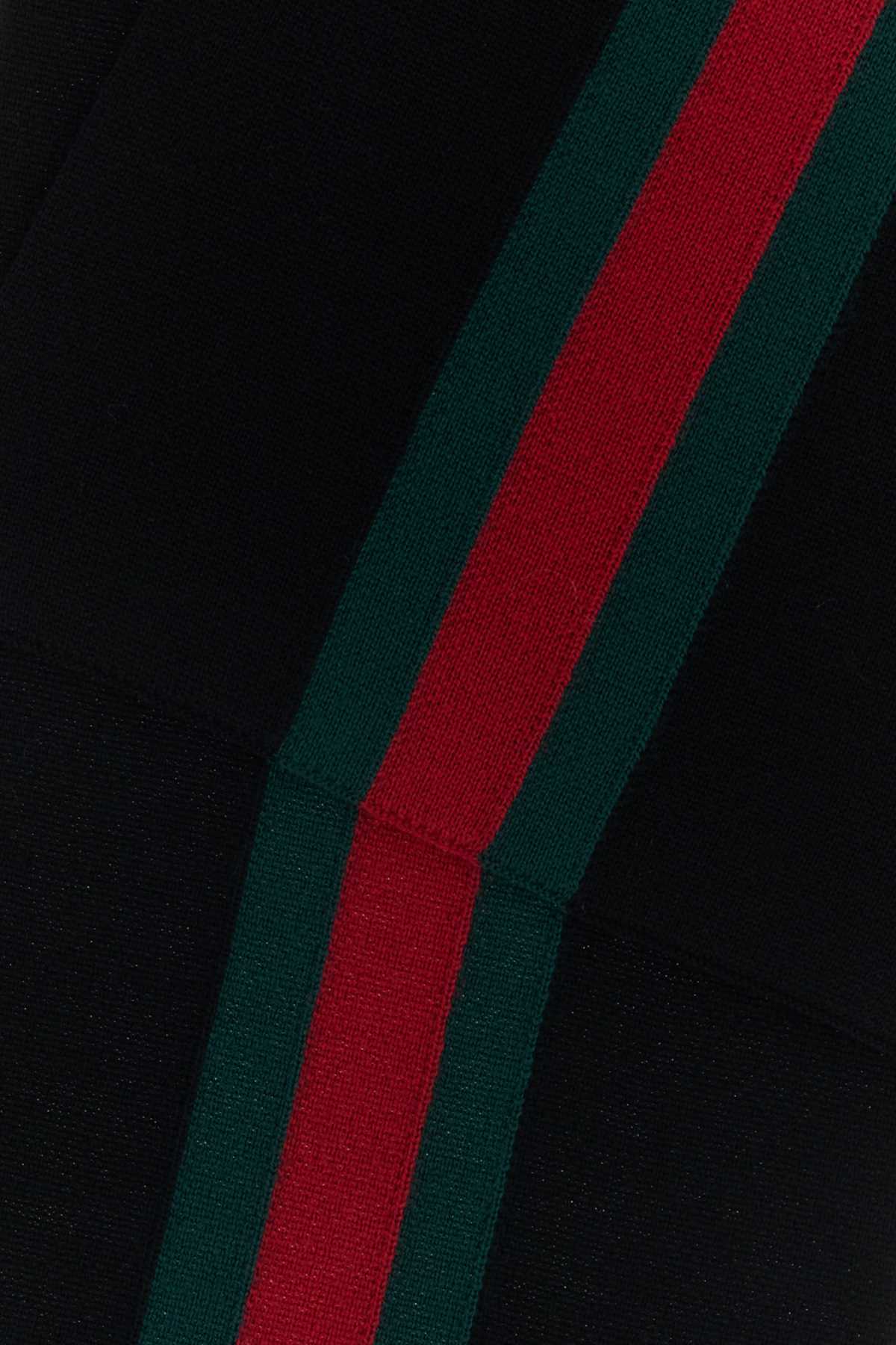 Gucci Men Black Wool Scarf GUCCI