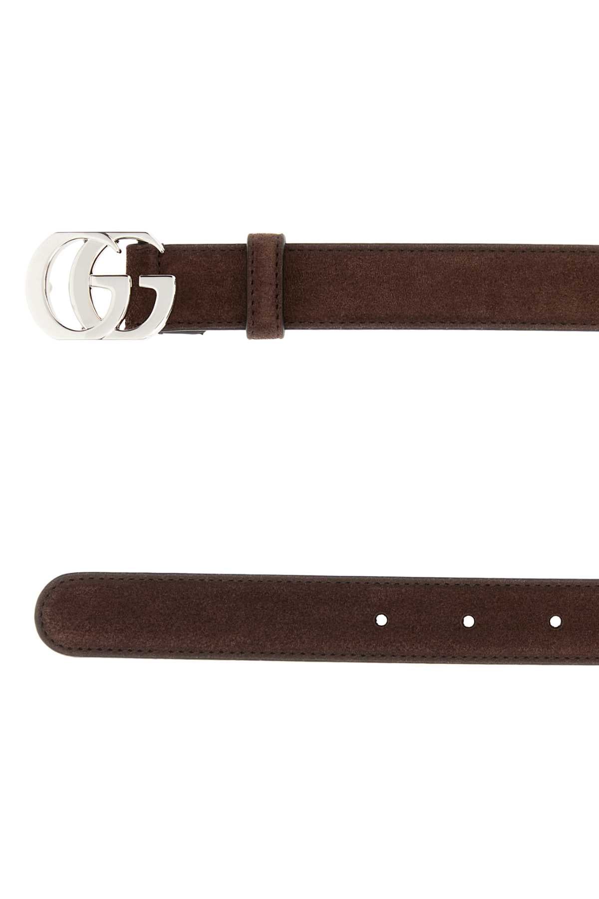 Gucci Women Brown Suede Belt GUCCI