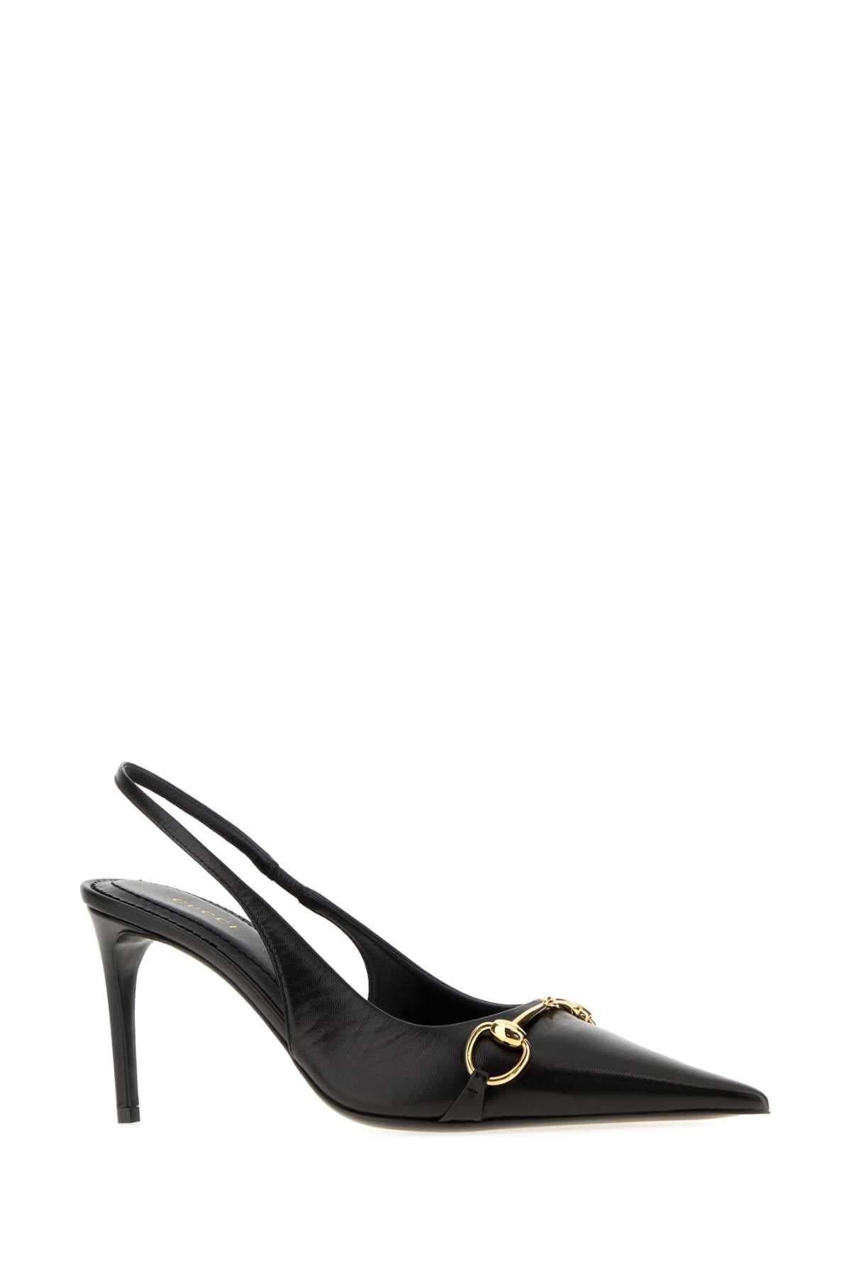 Gucci Women Black Leather Donna Pumps GUCCI
