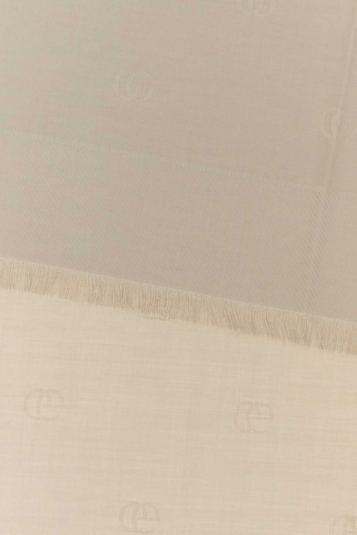 Gucci Women Dove Grey Silk Blend Scarf GUCCI