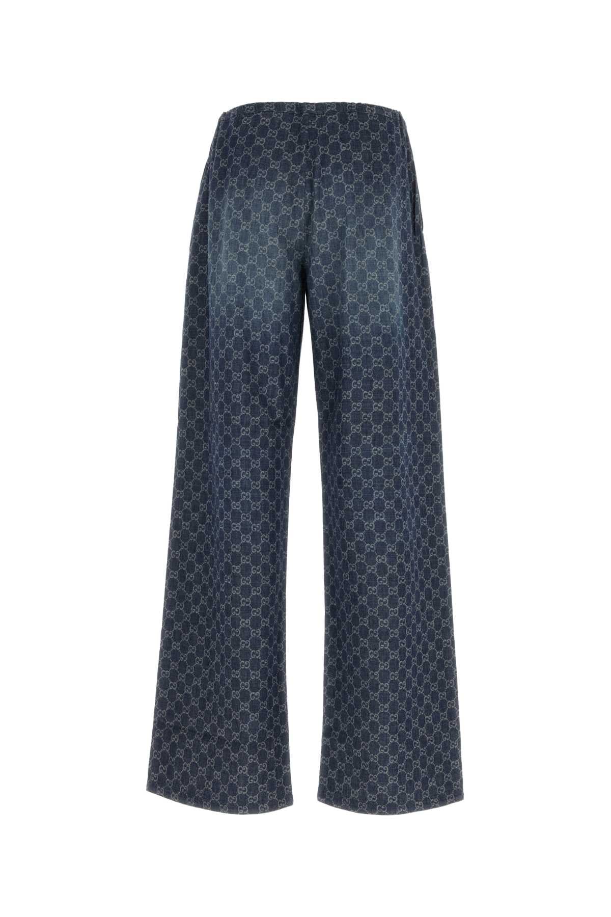 Gucci Men Printed Chambray Pant GUCCI