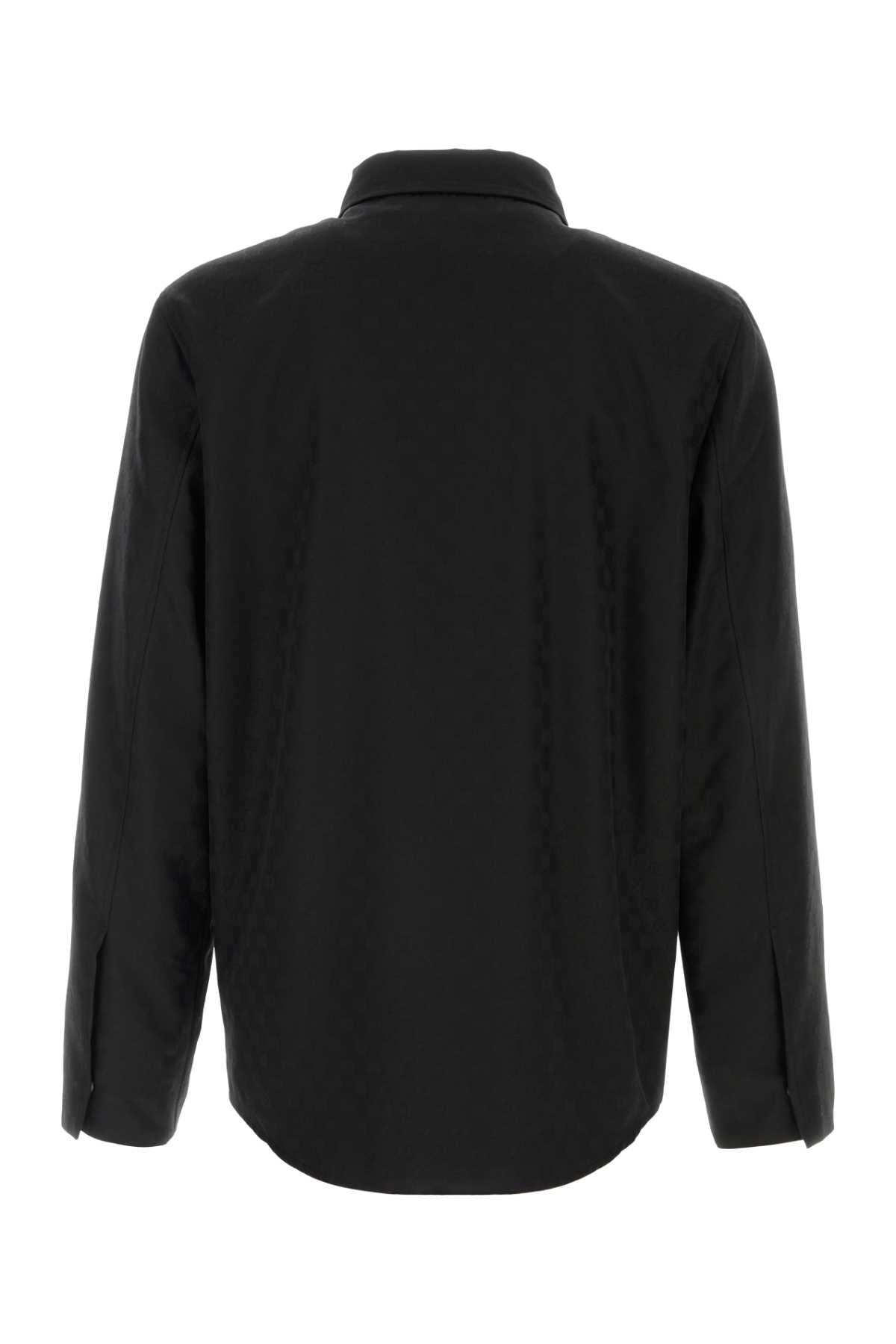 Gucci Men Black Gg Cotton Shirt GUCCI