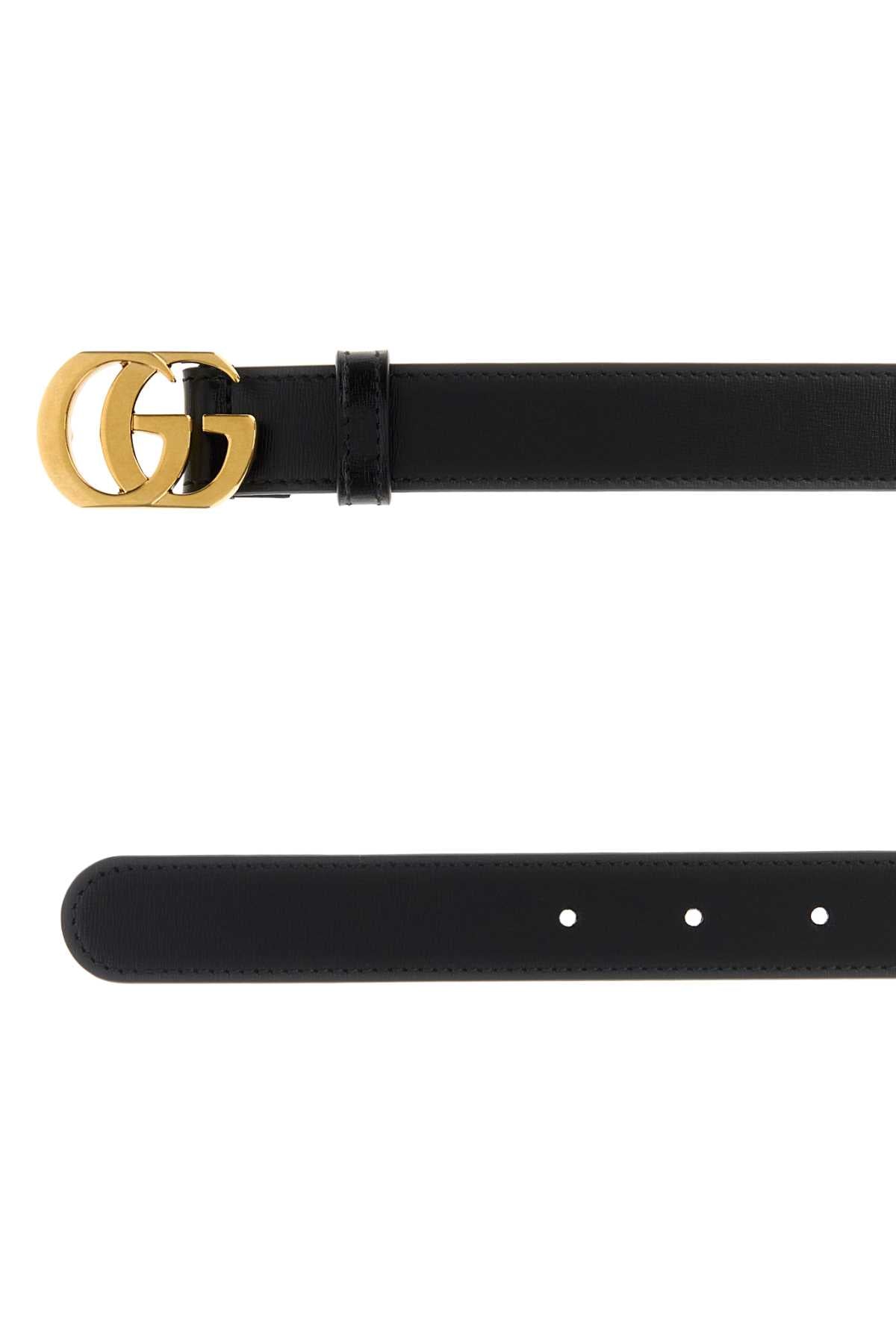 Gucci Women Black Leather Belt GUCCI