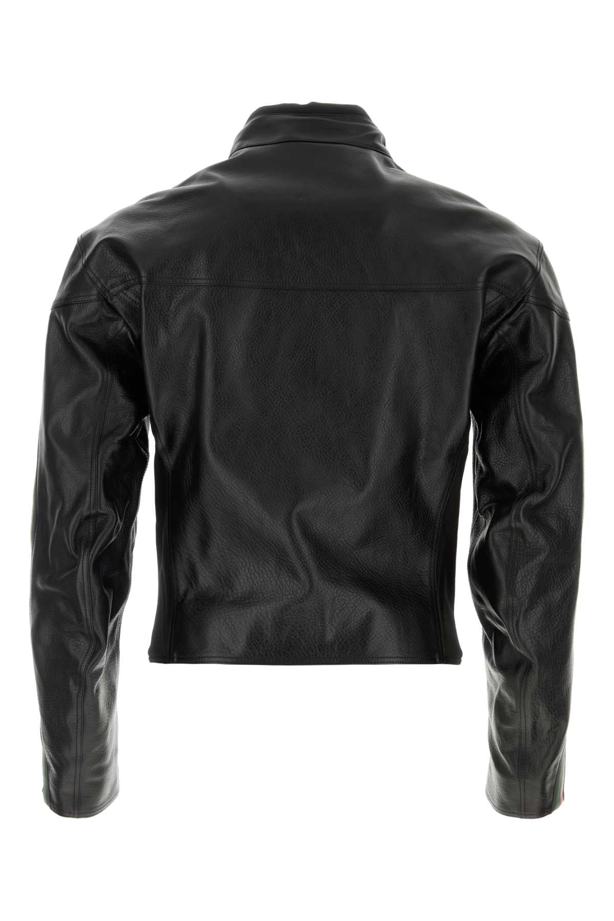 Gucci Men Black Leather Jacket GUCCI