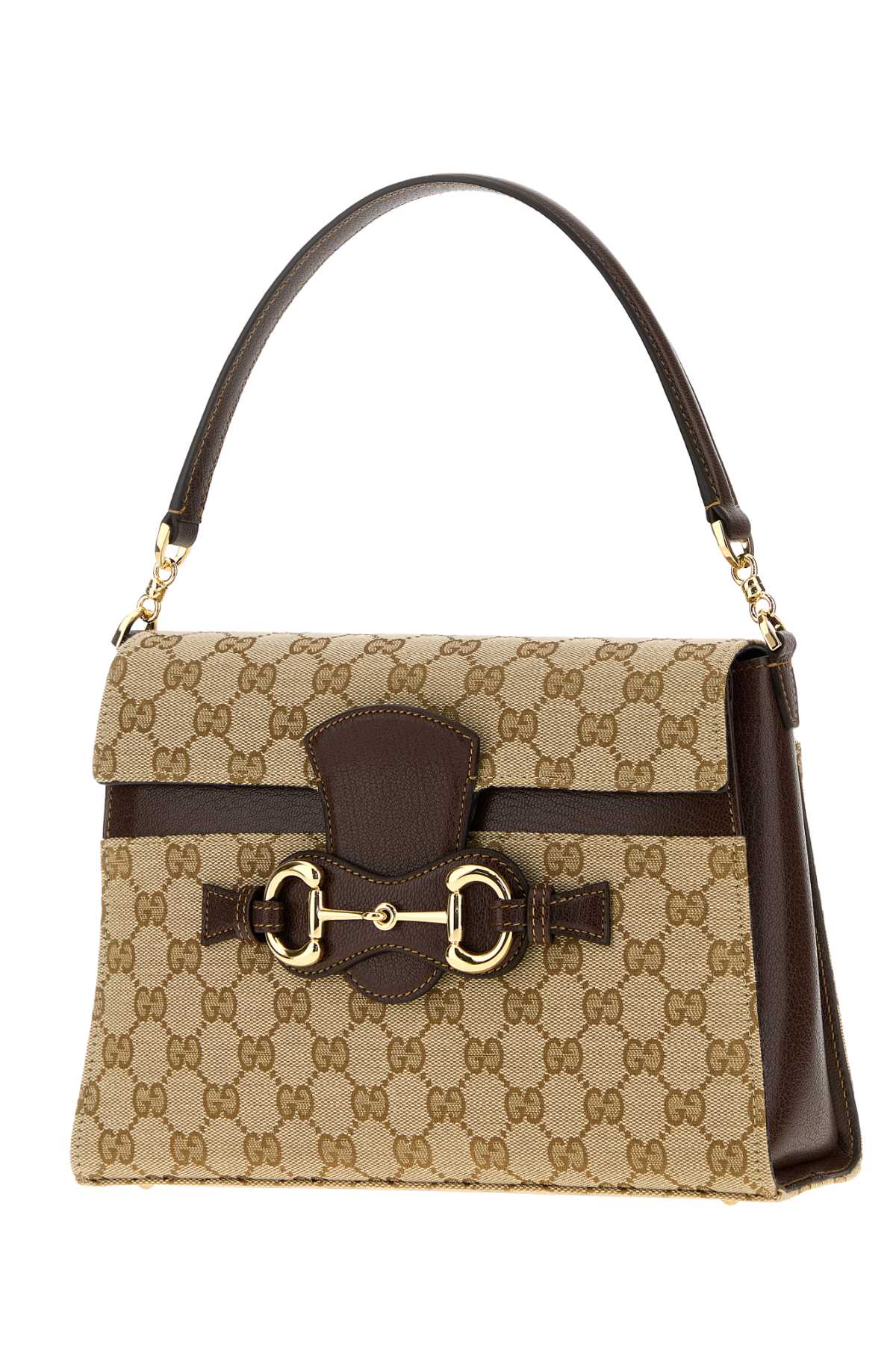 Gucci Women Gg Fabric Medium Horsebit Duomo Shoulder Bag GUCCI