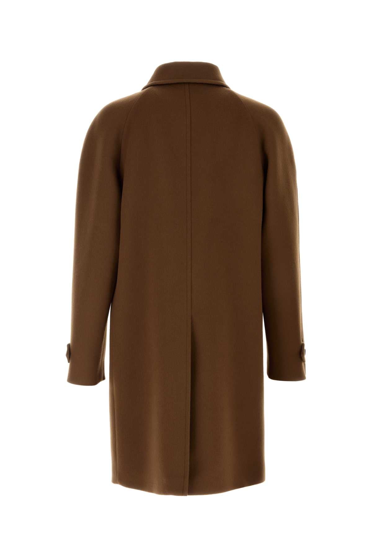 Bottega Veneta Men Brown Wool Blend Coat BOTTEGA VENETA