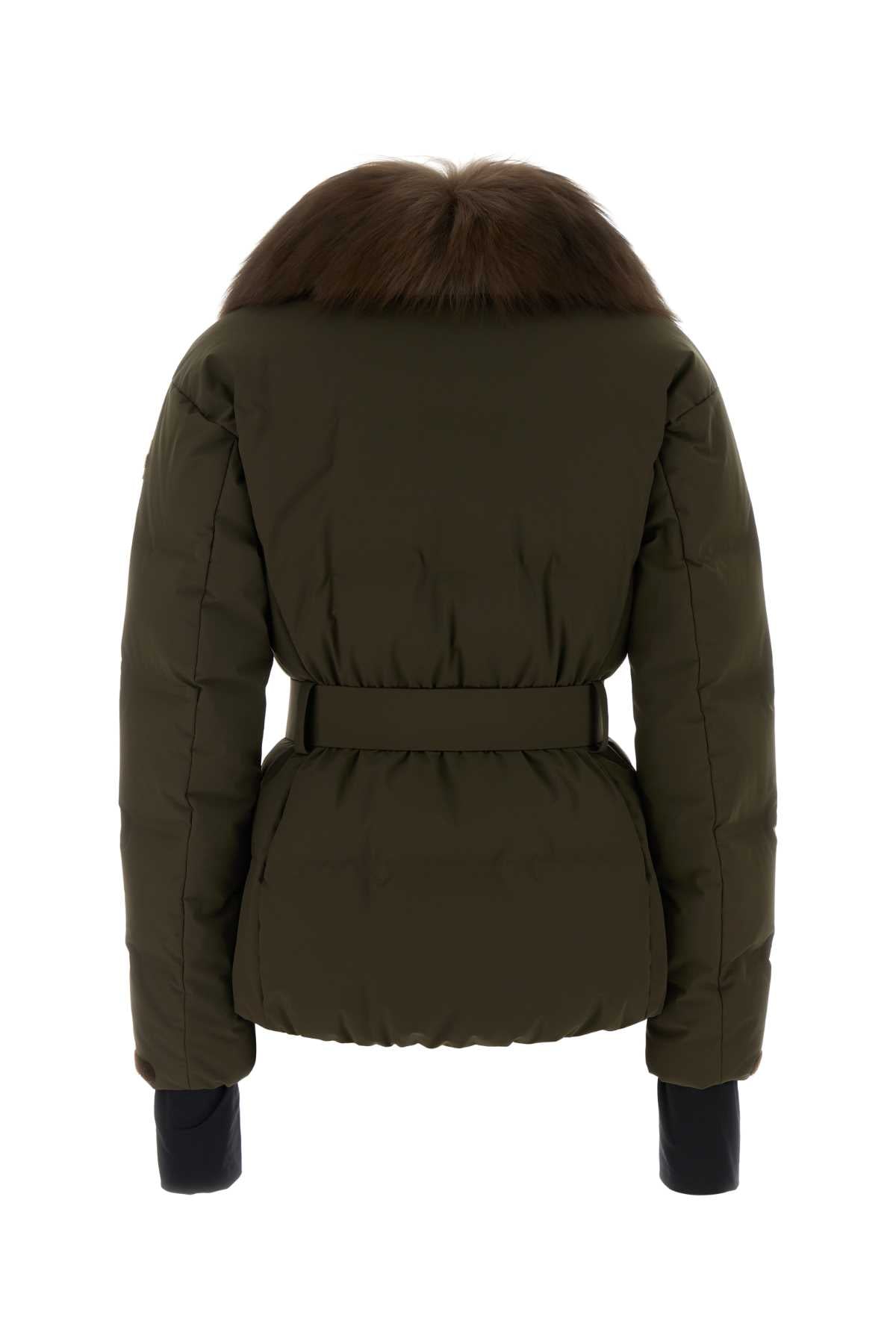 Moncler Grenoble Women Khaki Stretch Nylon Sioule Down Jacket MONCLER GRENOBLE