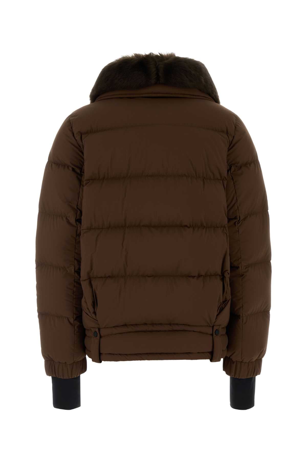Moncler Grenoble Women Brown Nylon Arabbas Down Jacket MONCLER GRENOBLE