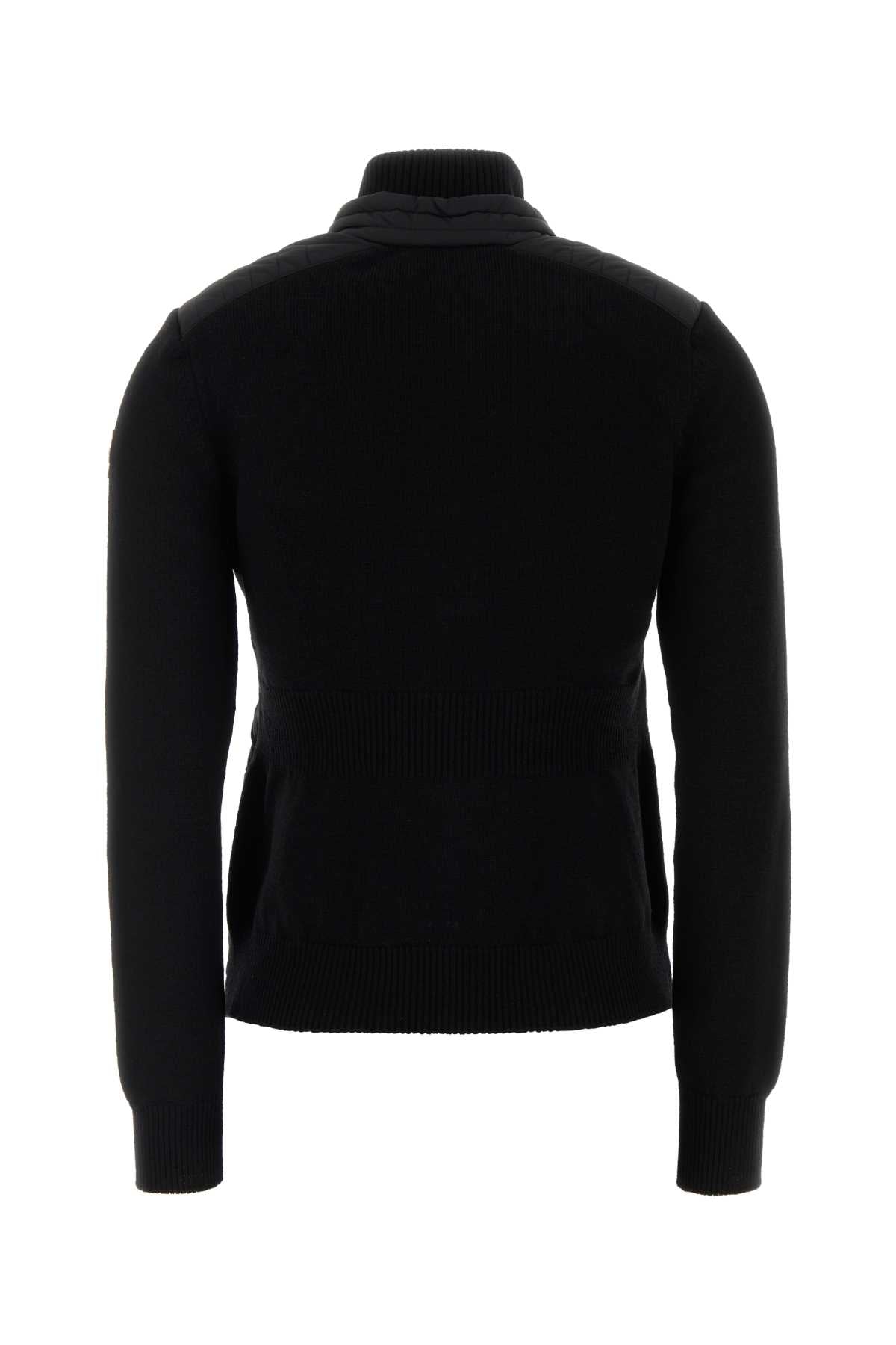 Moncler Grenoble Women Black Nylon And Knit Cardigan MONCLER GRENOBLE