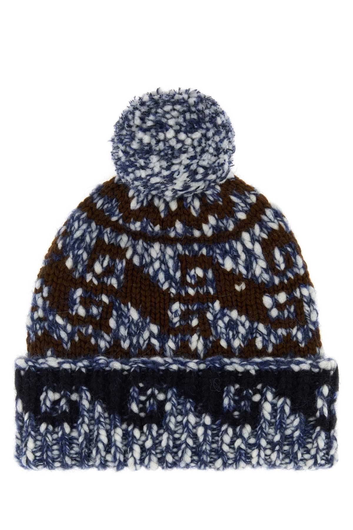 Moncler Grenoble Women Embroidered Wool Blend Beanie Hat MONCLER GRENOBLE