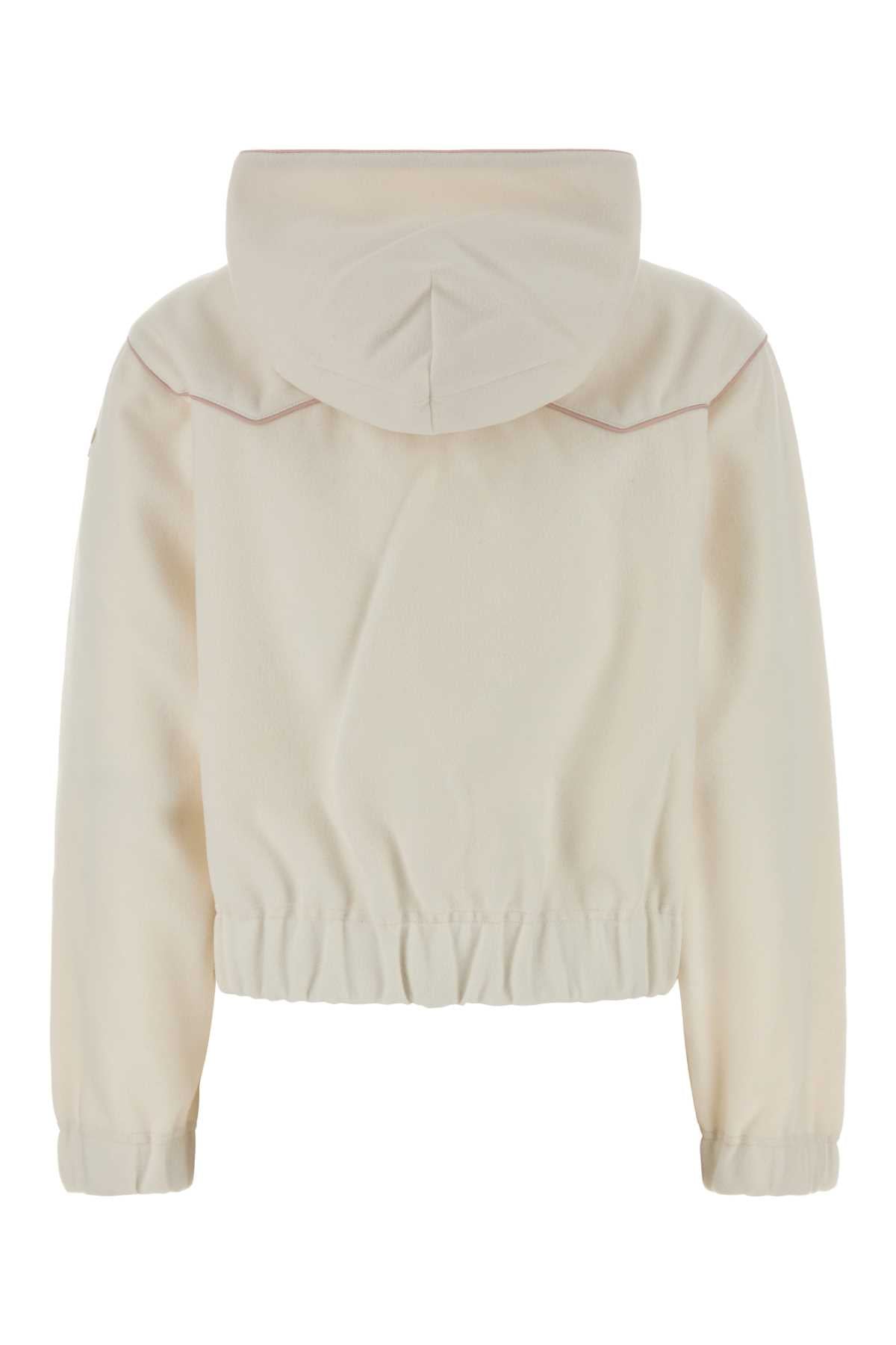 Moncler Grenoble Women Ivory Flannel Sweatshirt MONCLER GRENOBLE