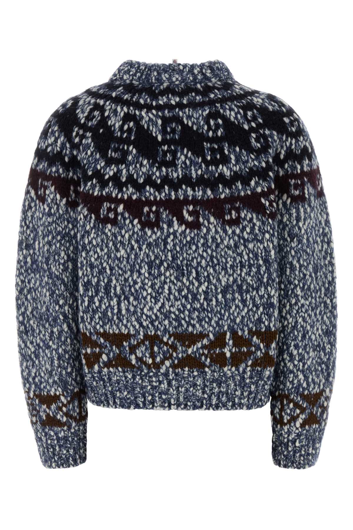 Moncler Grenoble Women Embroidered Wool Blend Sweater MONCLER GRENOBLE
