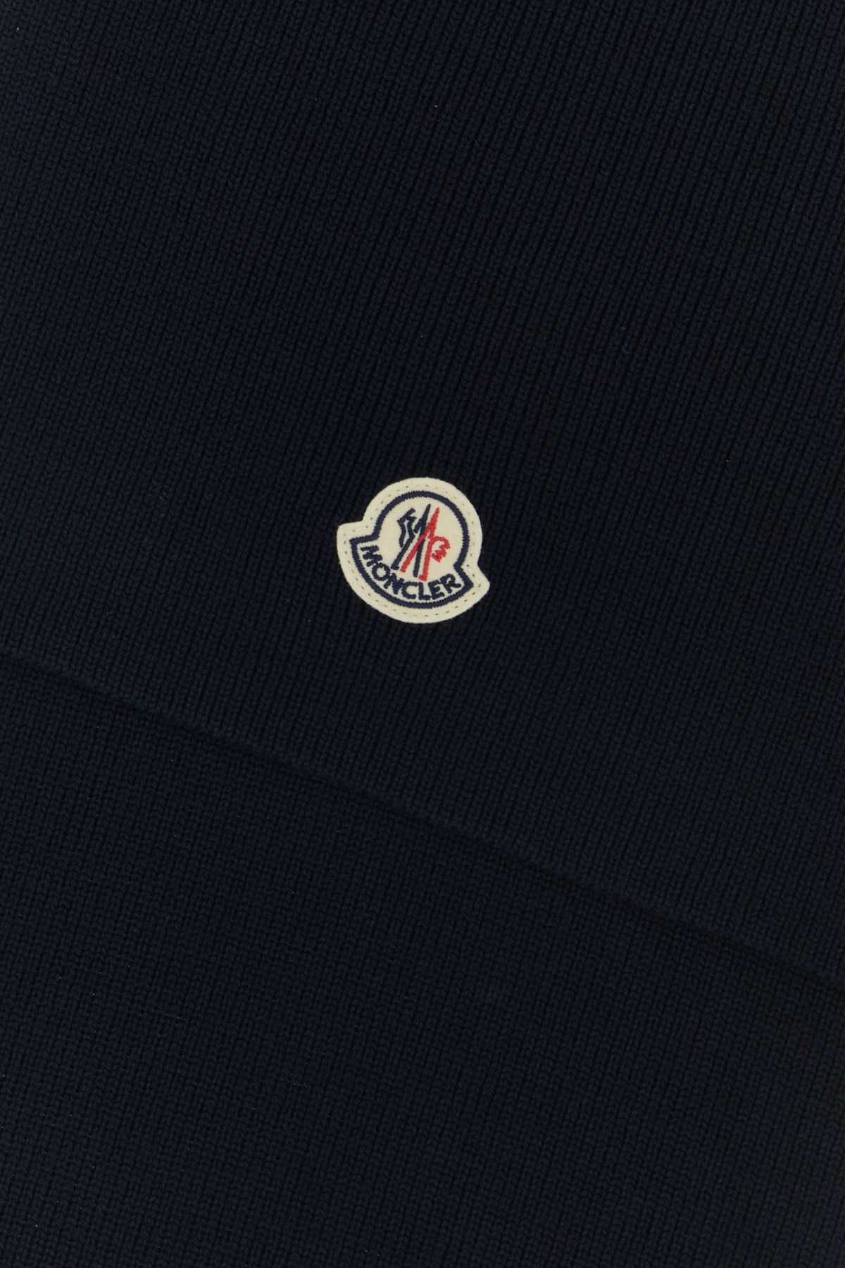 Moncler Men Midnight Blue Wool Scarf MONCLER