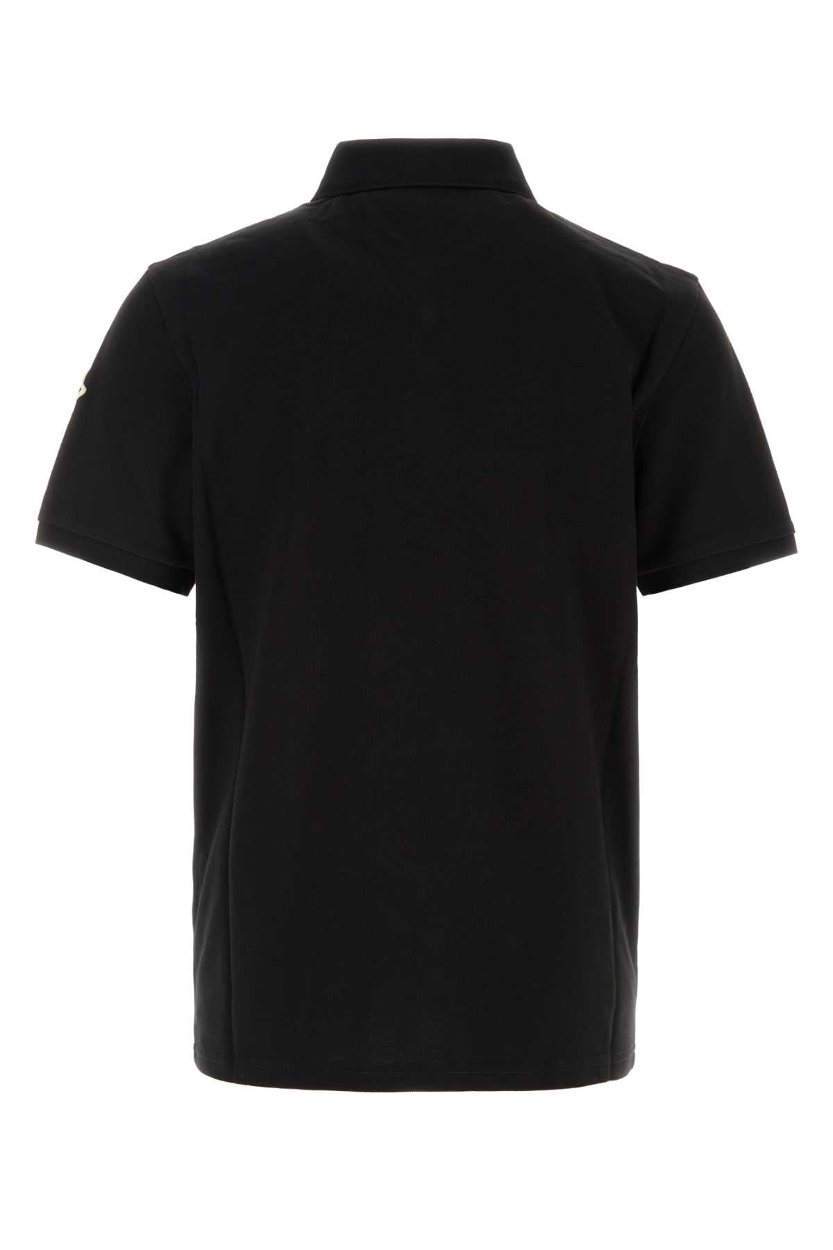 Moncler Men Black Piquet Polo Shirt MONCLER
