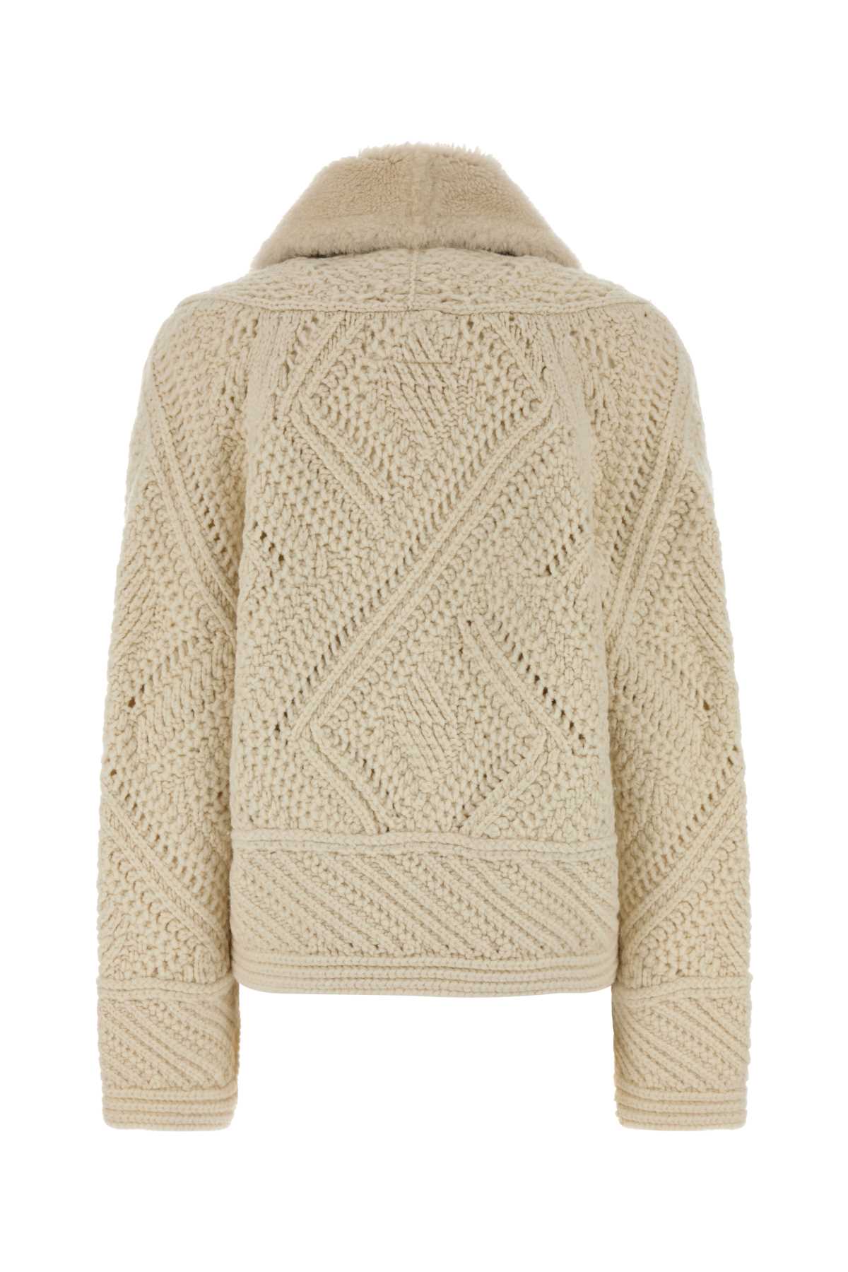 Ermanno Scervino Women Ivory Wool Cardigan ERMANO SCERVINO