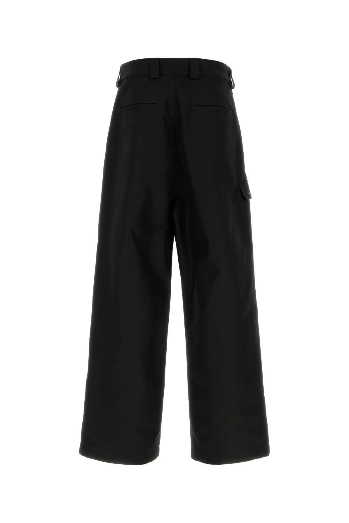 Balenciaga Men Black Cotton Wide-Leg Pant BALENCIAGA