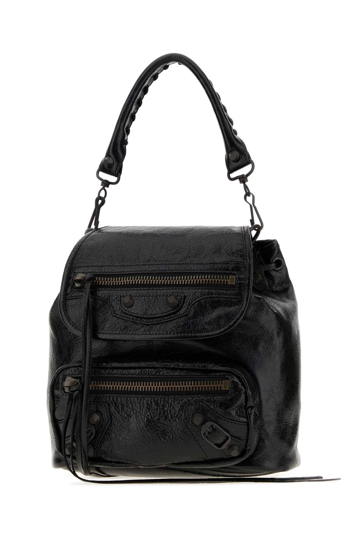 Balenciaga Women Black Leather Mini Le City Backpack BALENCIAGA