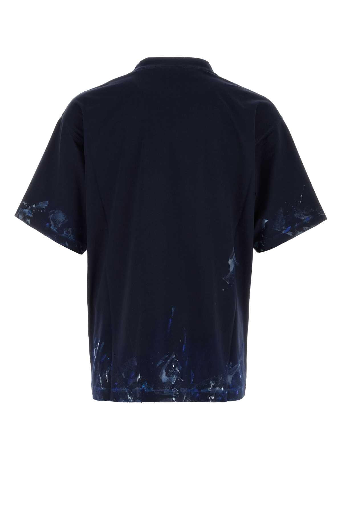 Balenciaga Men Midnight Blue Cotton Oversize T-Shirt BALENCIAGA