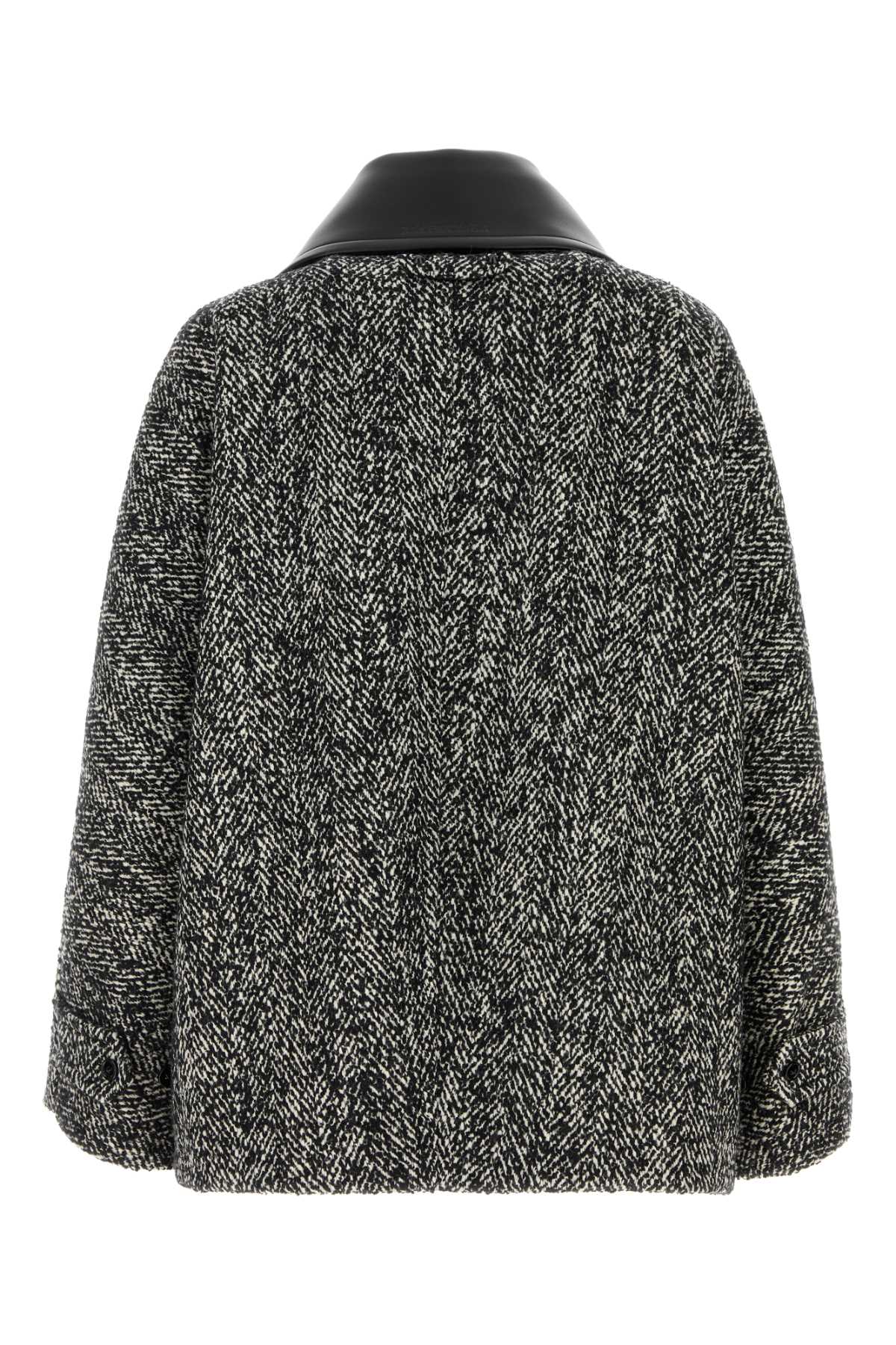 Balenciaga Men Two-Tone Wool Blend Coat BALENCIAGA